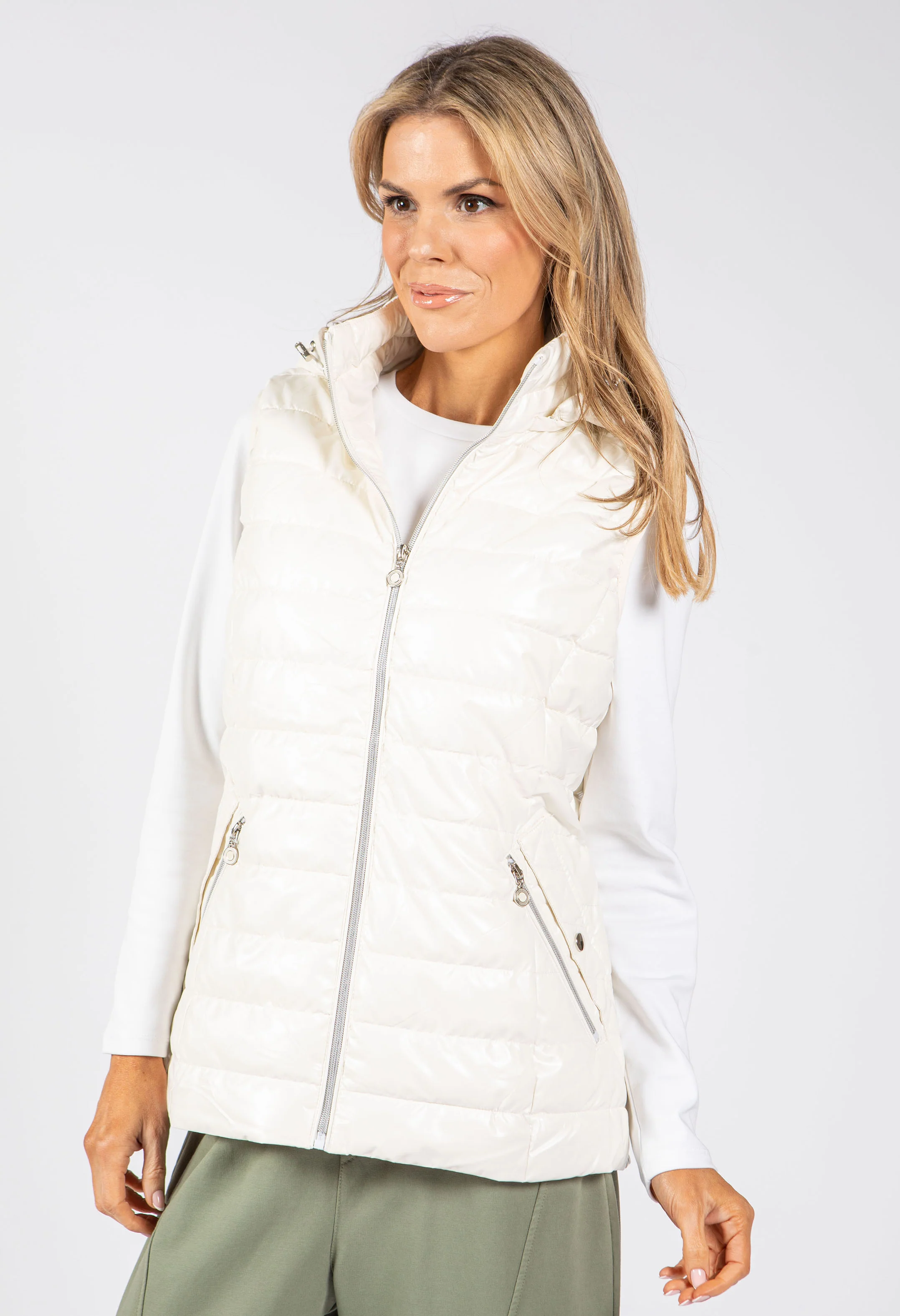 Hooded Quilted Gilet - Image 15