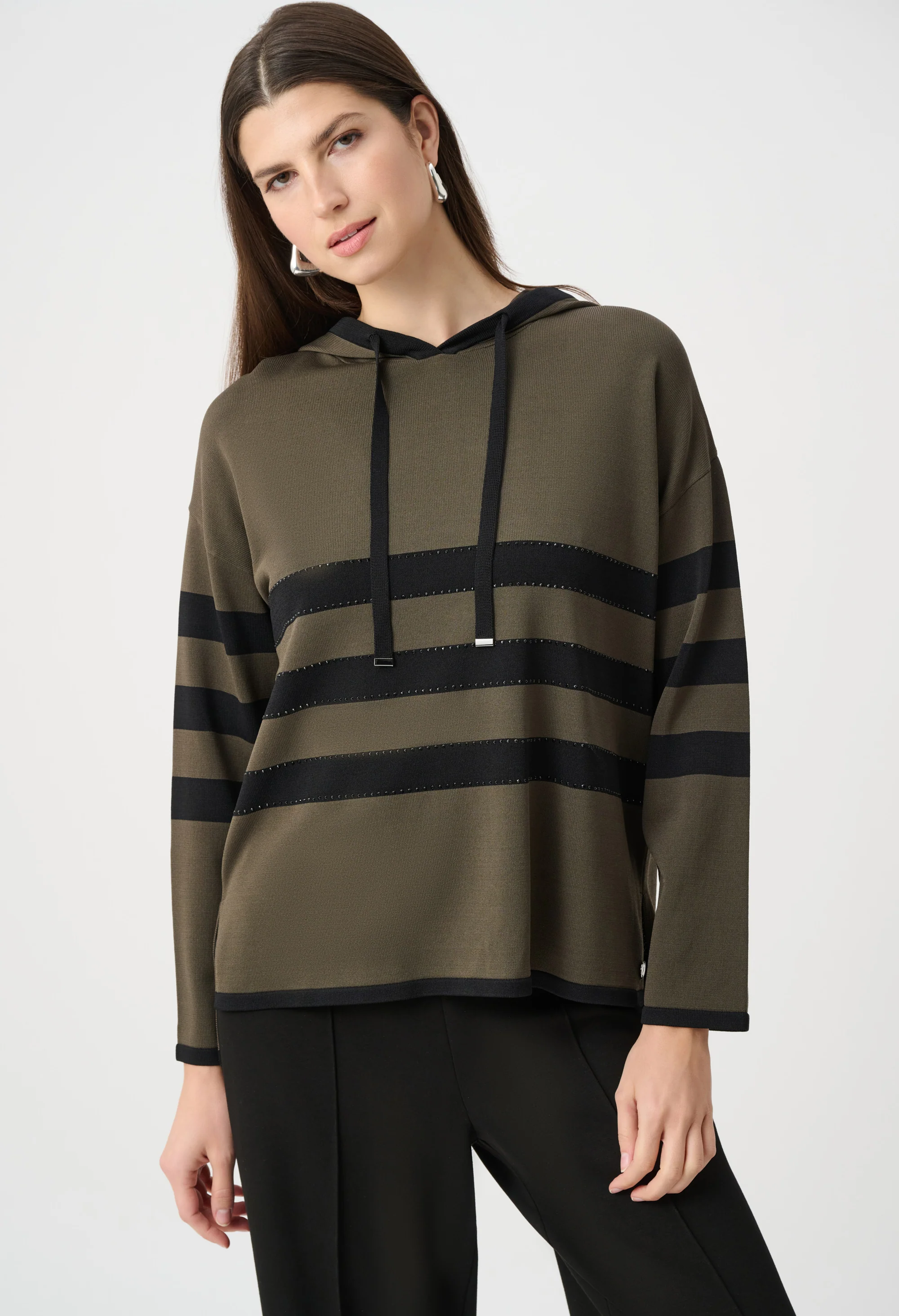 Hooded Striped Pullover - Image 2