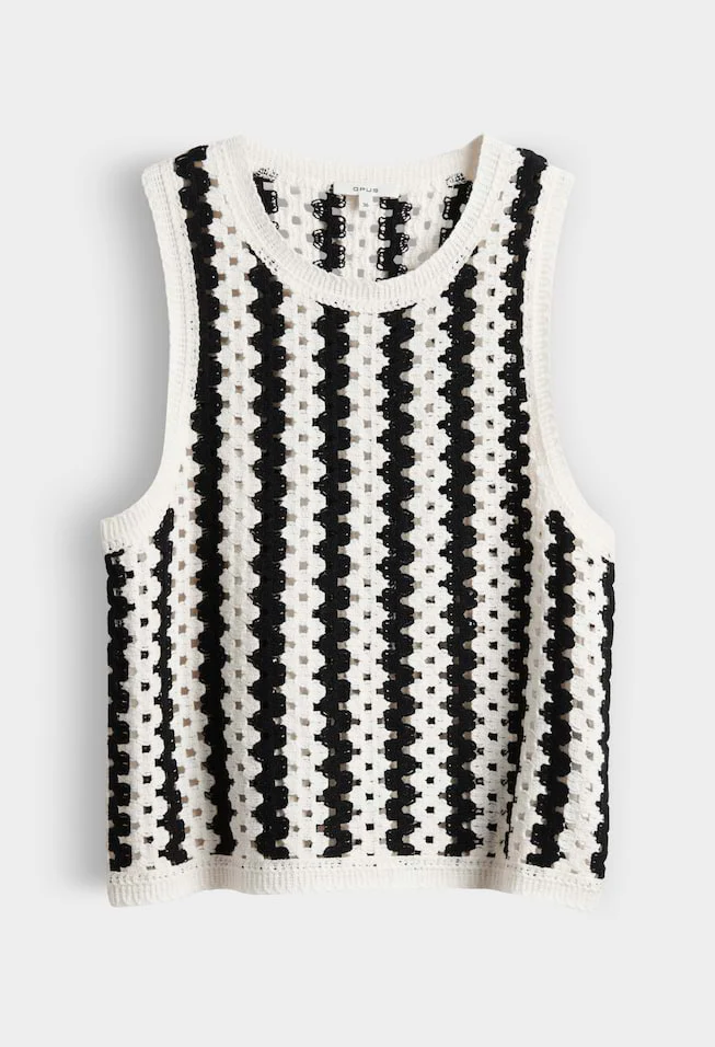 Ifama Sleeveless Crochet Knit Top - Image 6