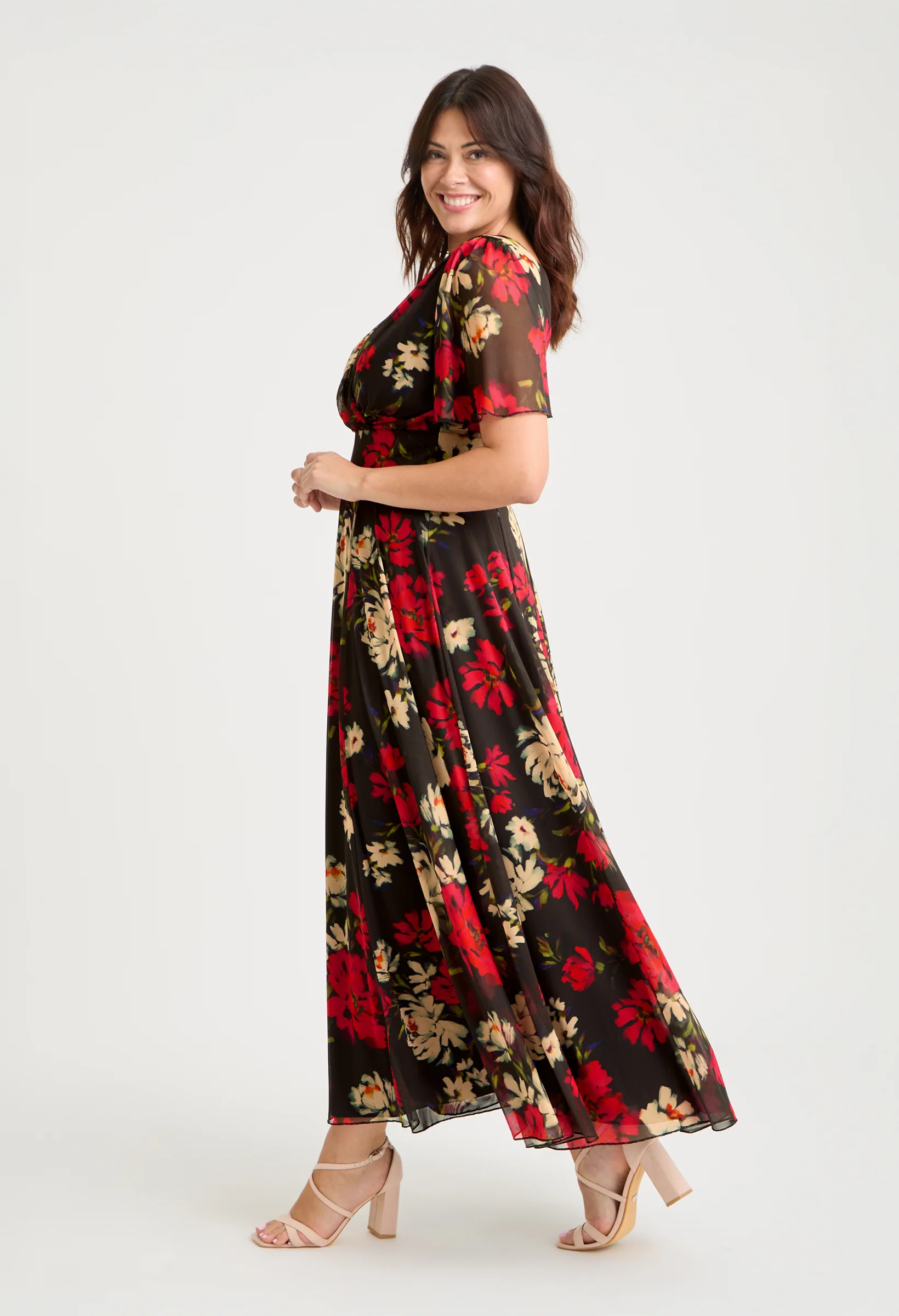 Isabelle Curve+ Float Sleeve Maxi Dress - Image 3