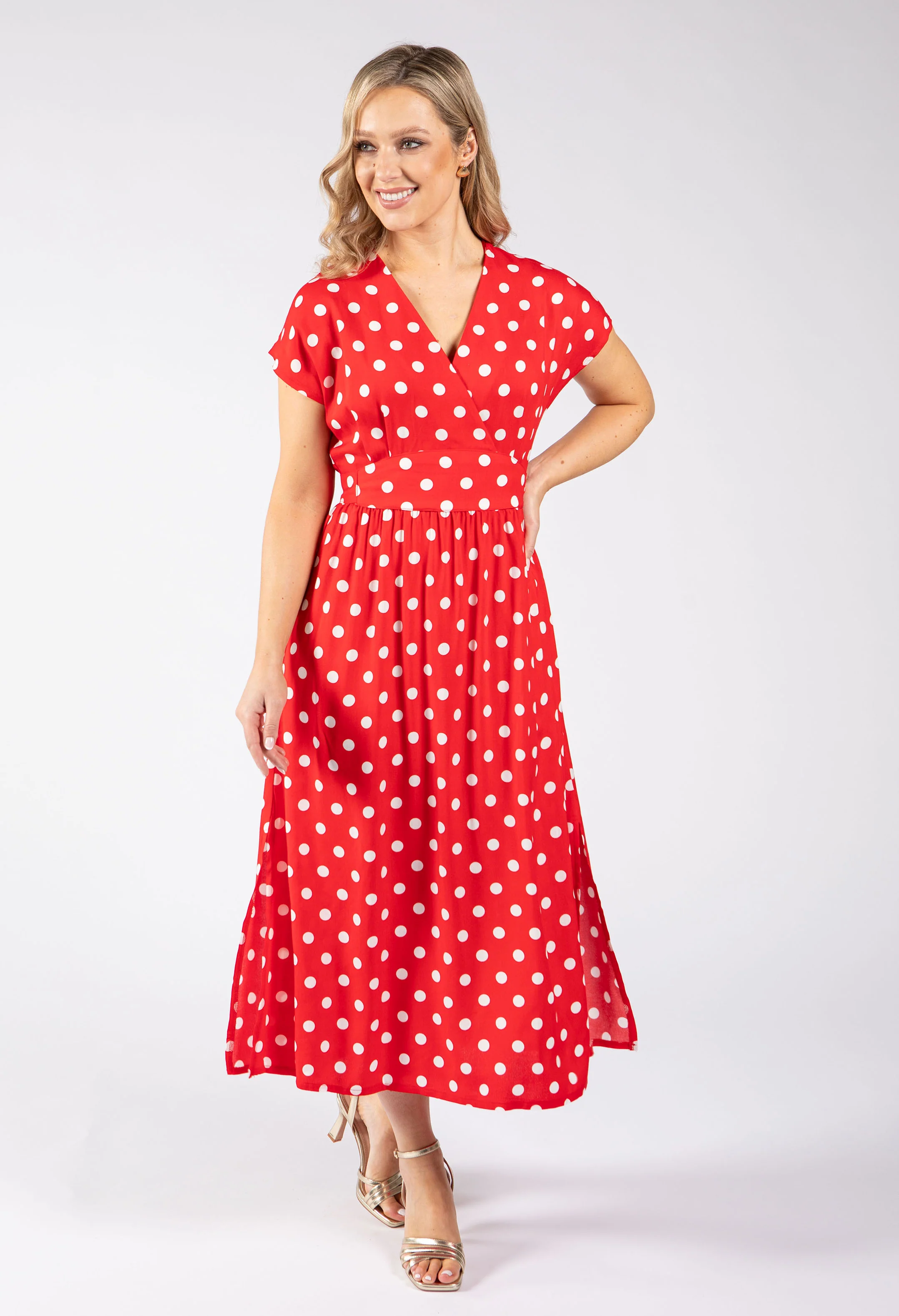 Kiki Polka Dot Midi Dress - Image 3