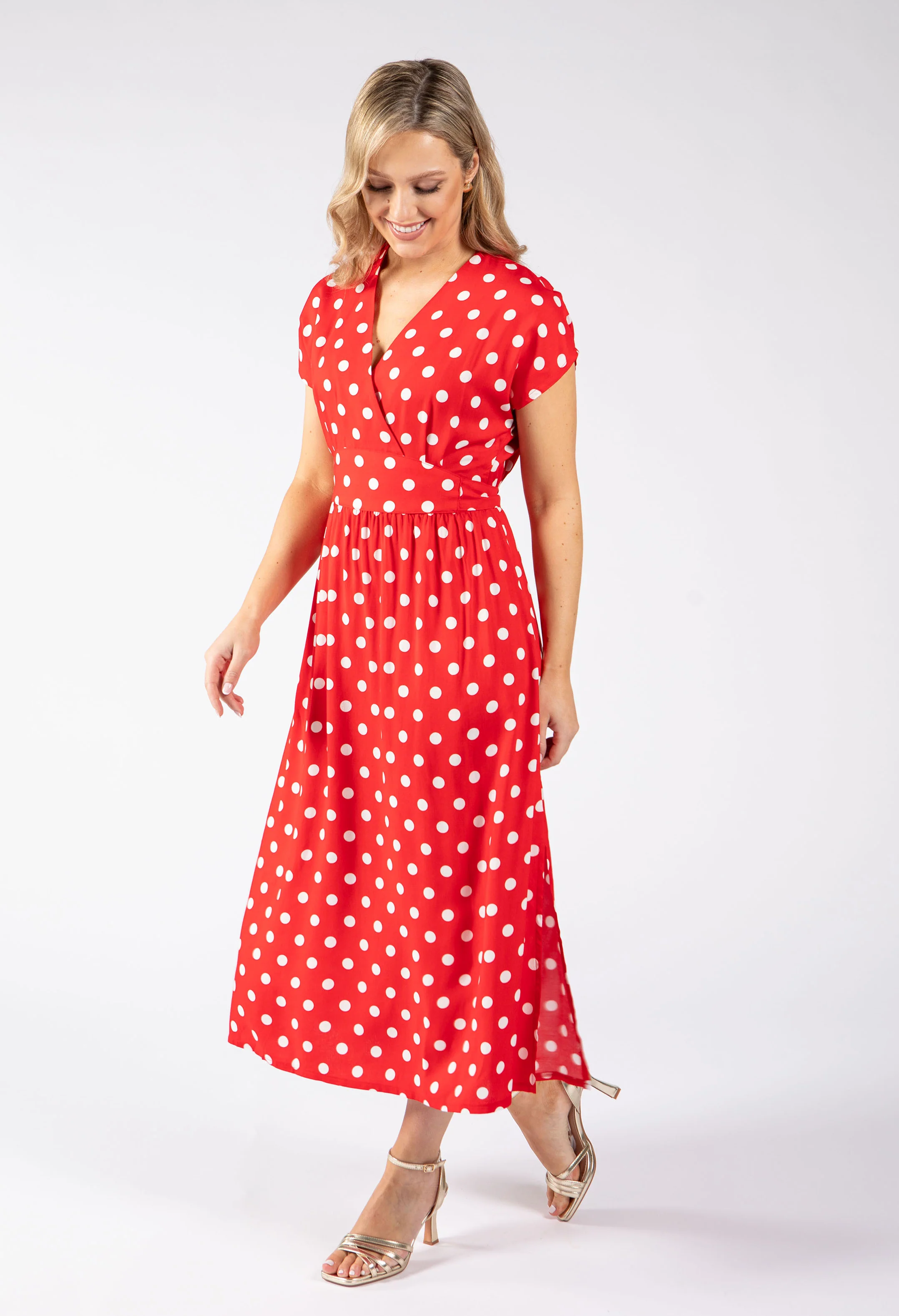 Kiki Polka Dot Midi Dress - Image 4