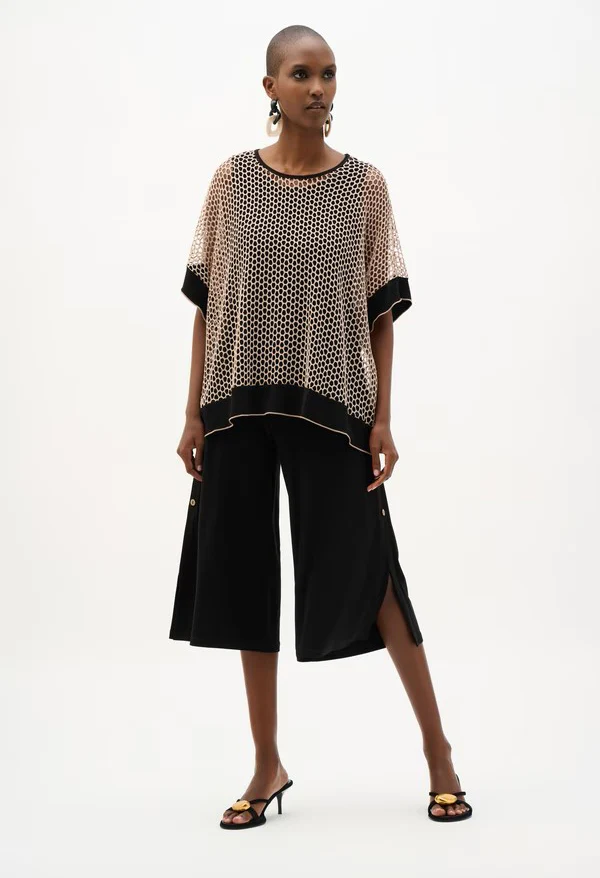 Kimono Sleeve Mesh Pullover
