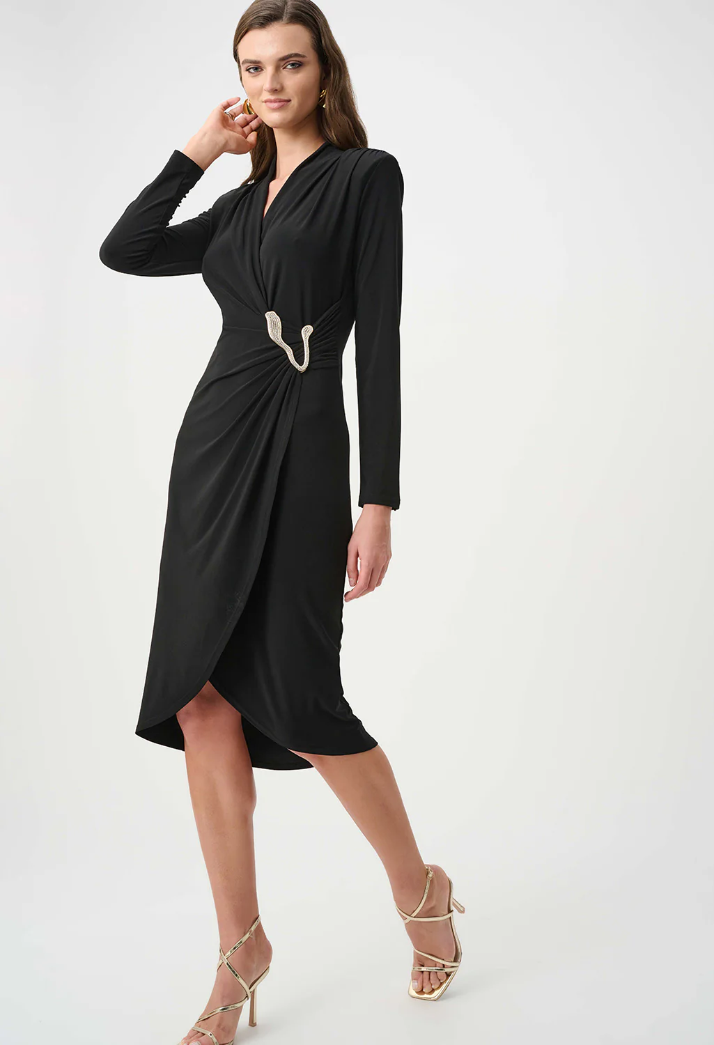 Knee-length Wrap Dress - Image 3