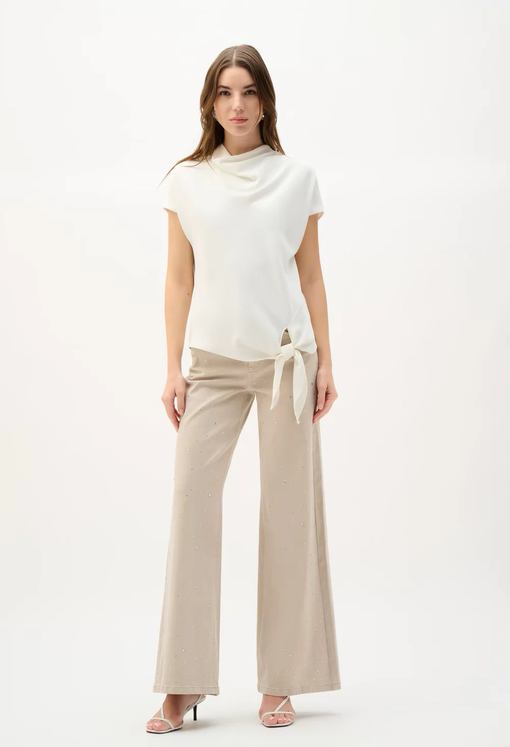 Knotted Cowl Neck Top - Image 3