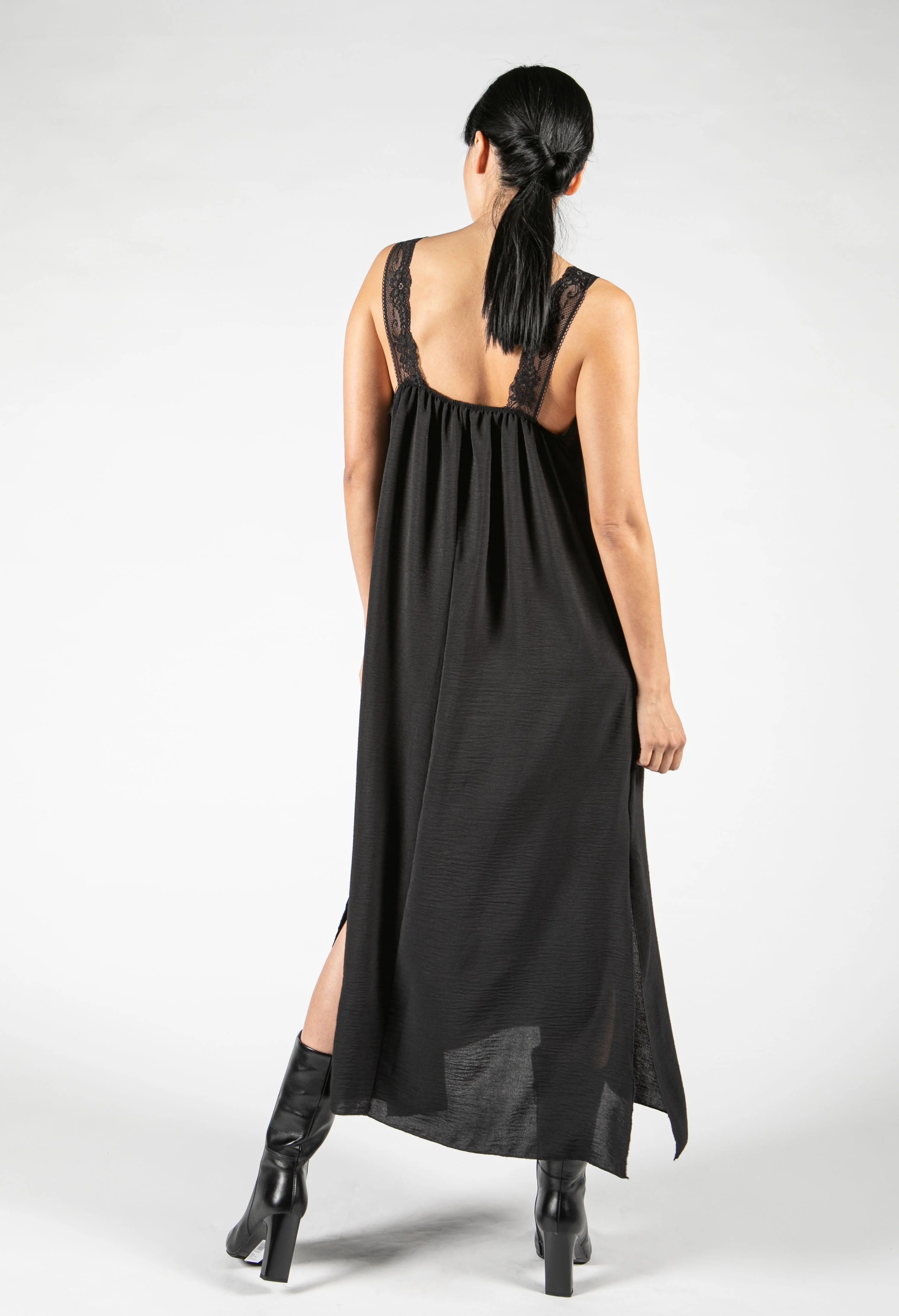 Lace Neckline Maxi Dress - Image 7