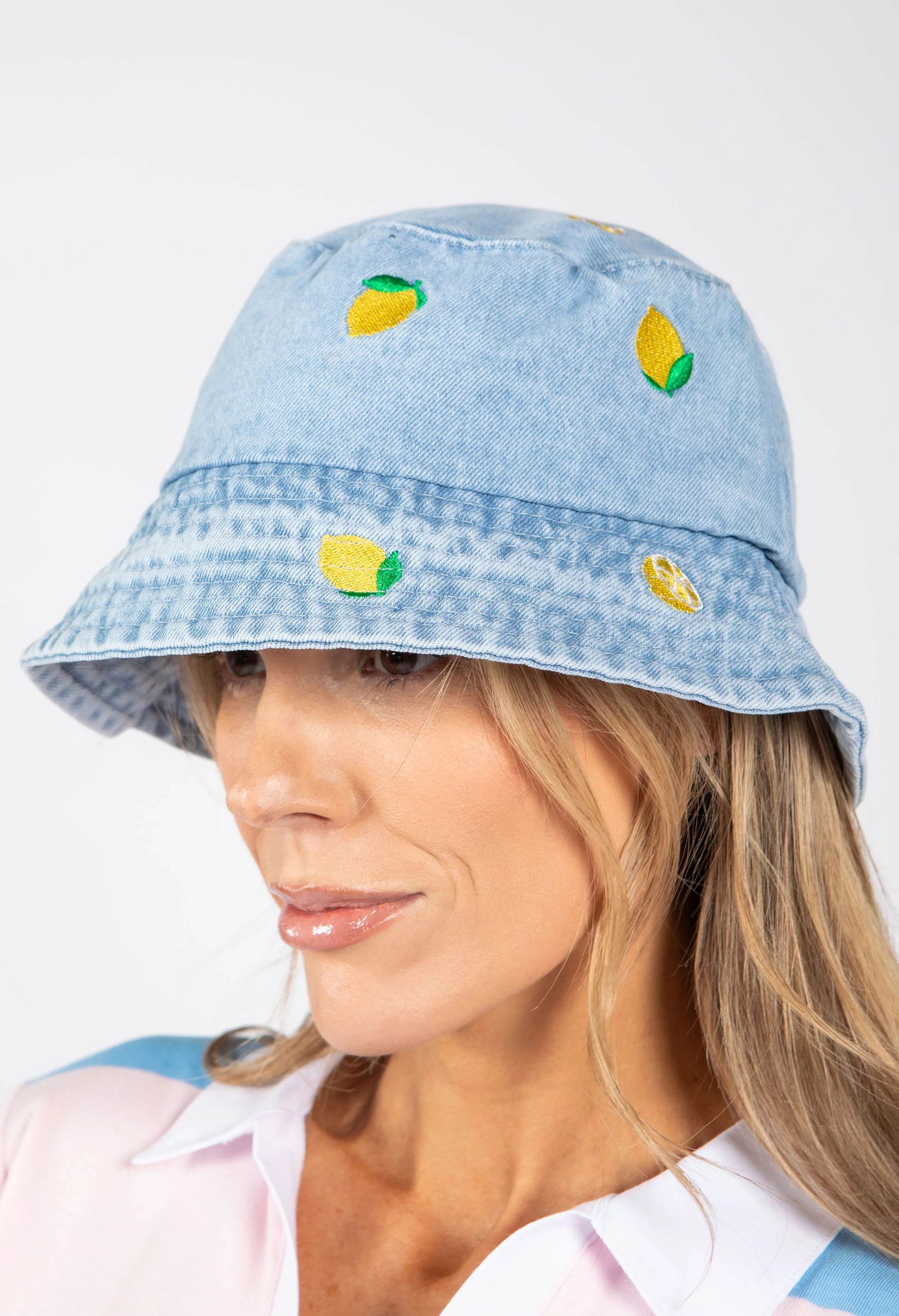 Lemon Denim Bucket Hat - Image 8