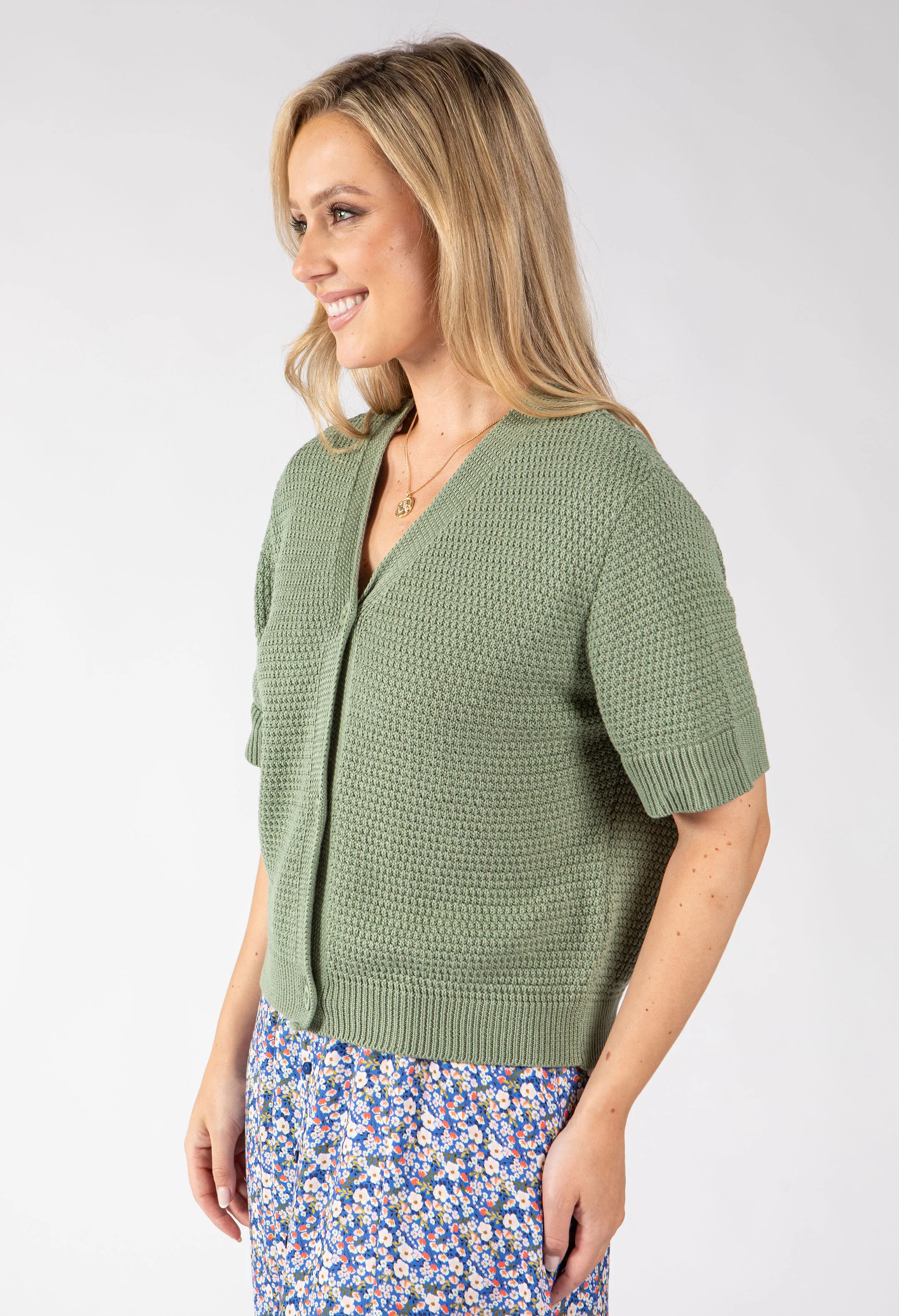Lena Short Sleeve Knit Cardigan - Image 7