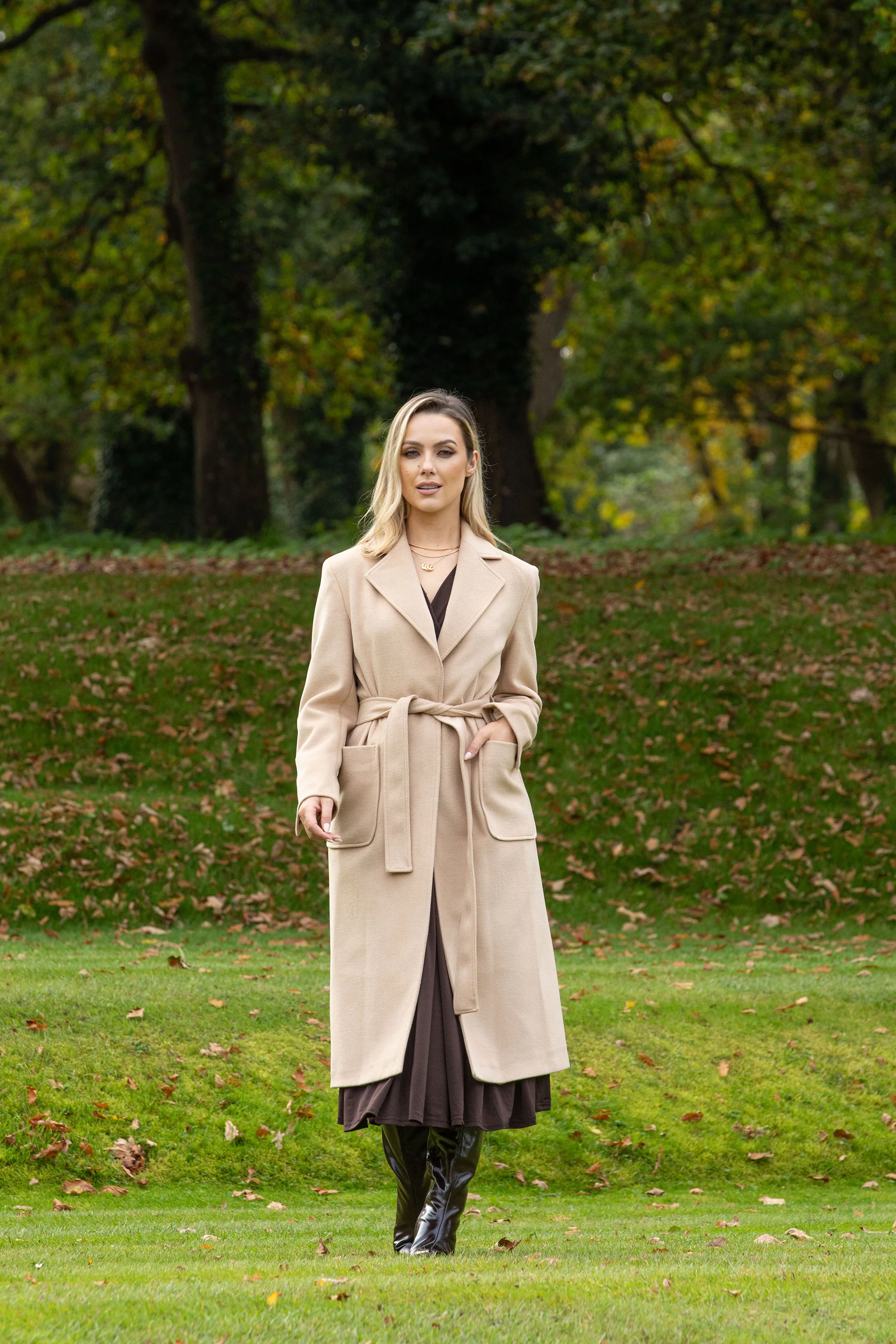 Longline Belted Trench Coat - Image 10
