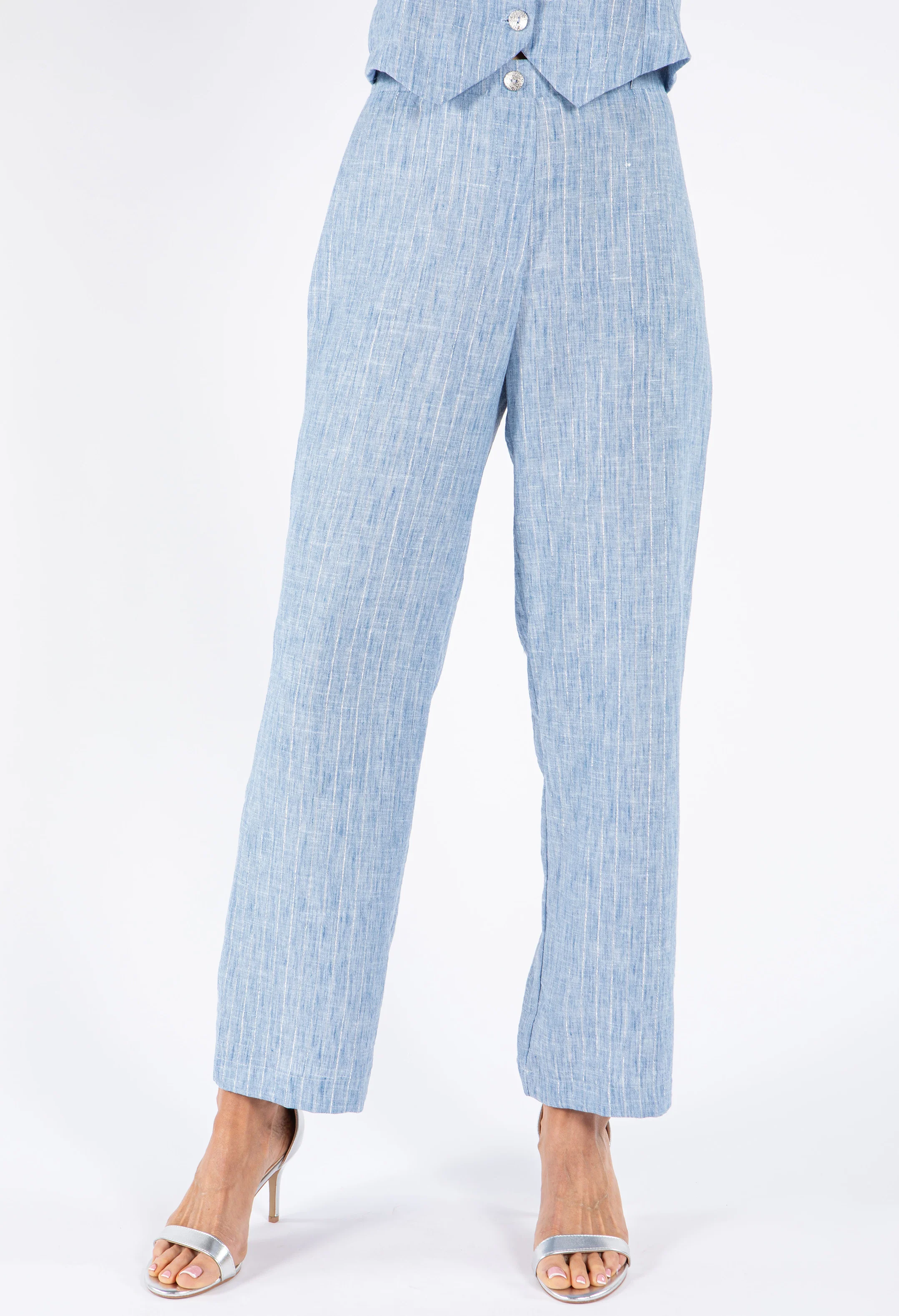 Lurex Pinstripe Trouser - Image 5