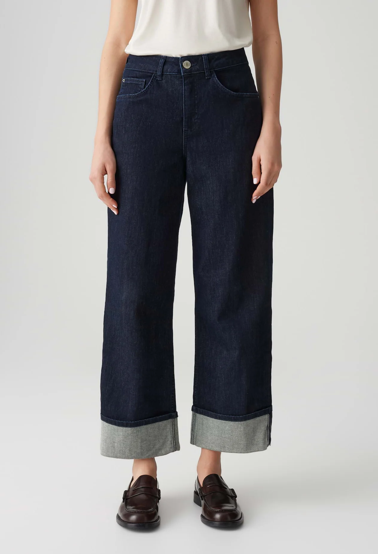 Miva Turn-Up Cropped Wide Jeans - Image 3