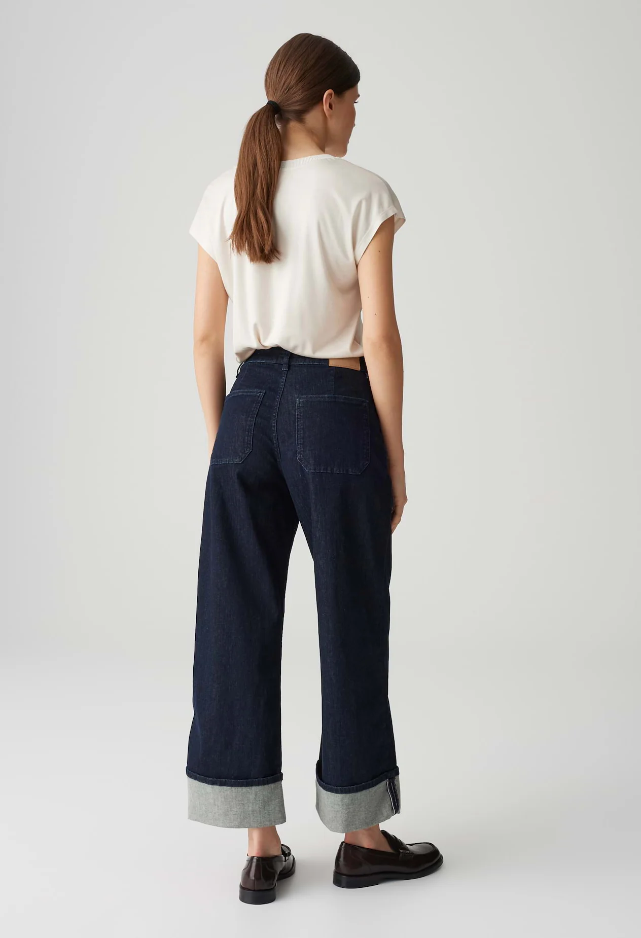 Miva Turn-Up Cropped Wide Jeans - Image 5
