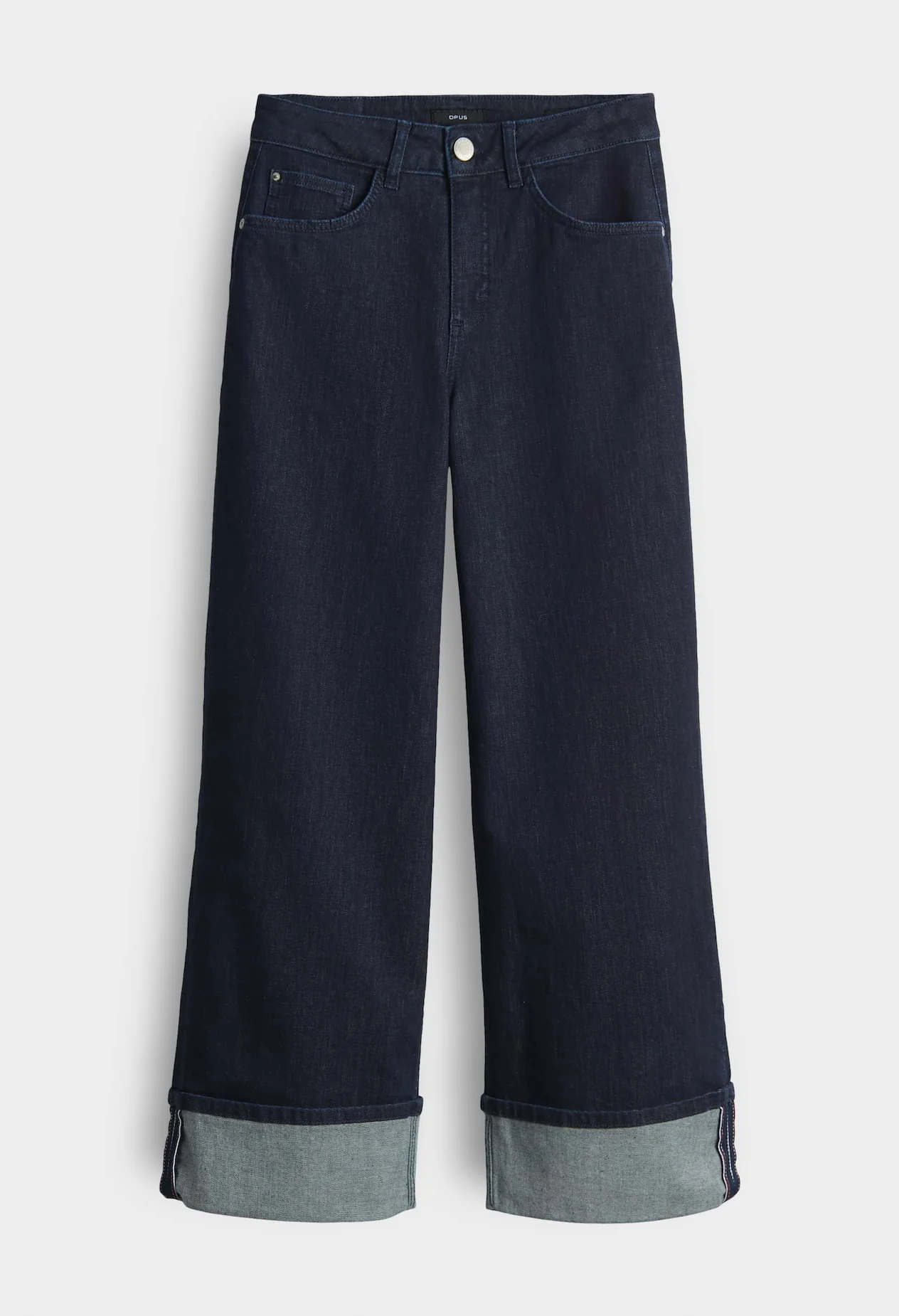 Miva Turn-Up Cropped Wide Jeans - Image 7