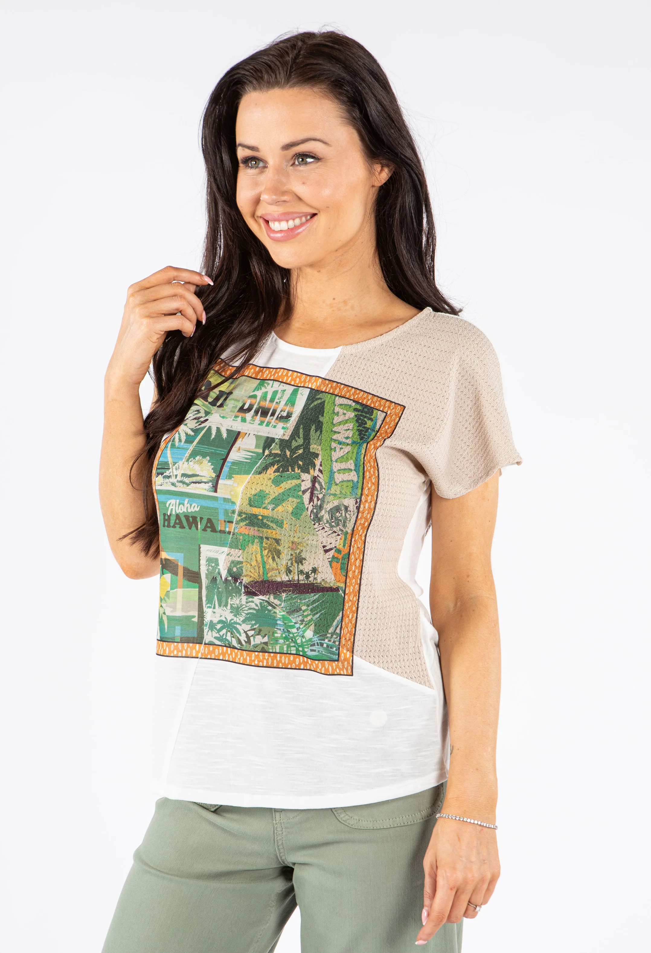 Multi Textured Graphic Top - Image 3