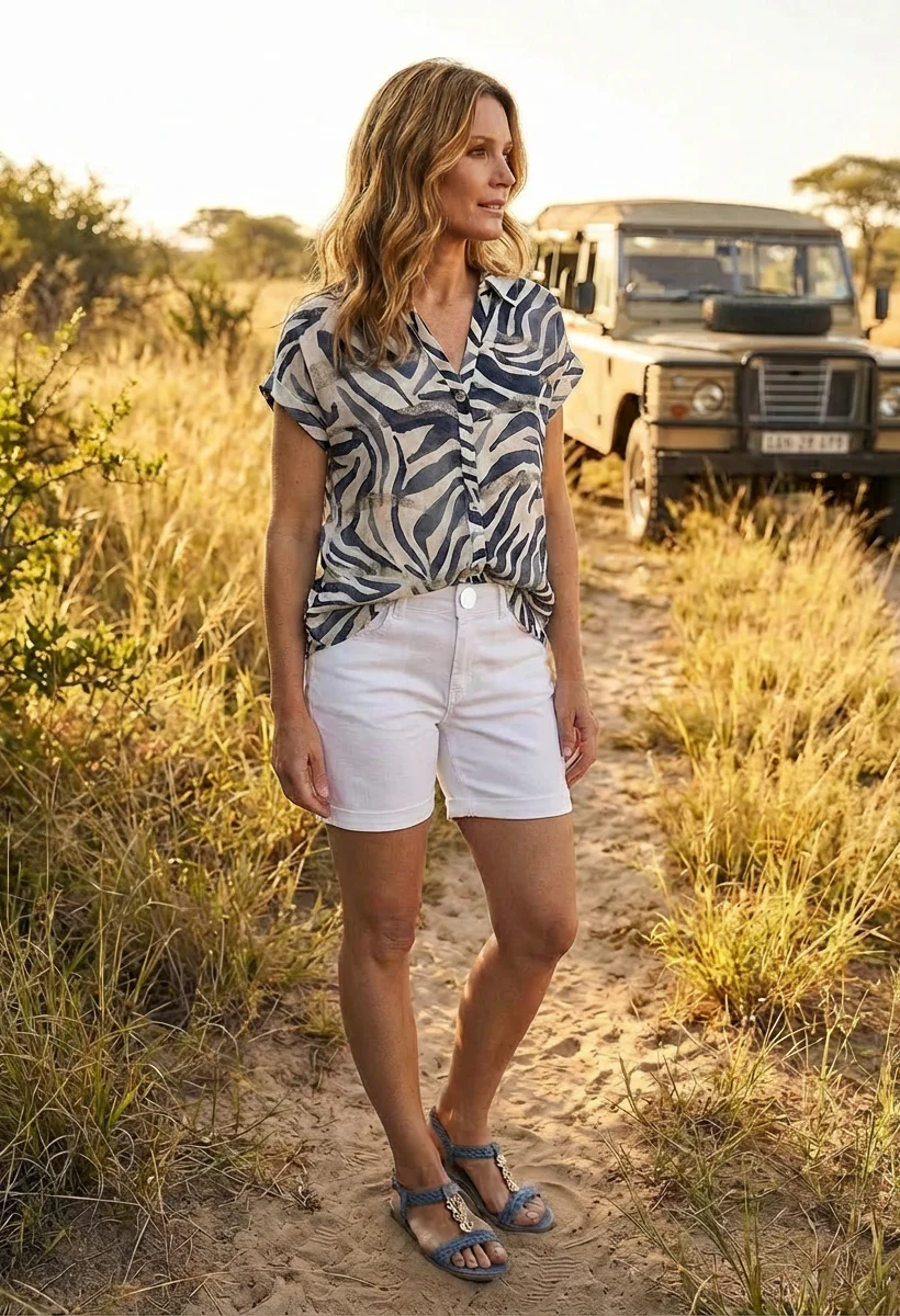 Nairobi Zebra Print Fine Knit Top - Image 3