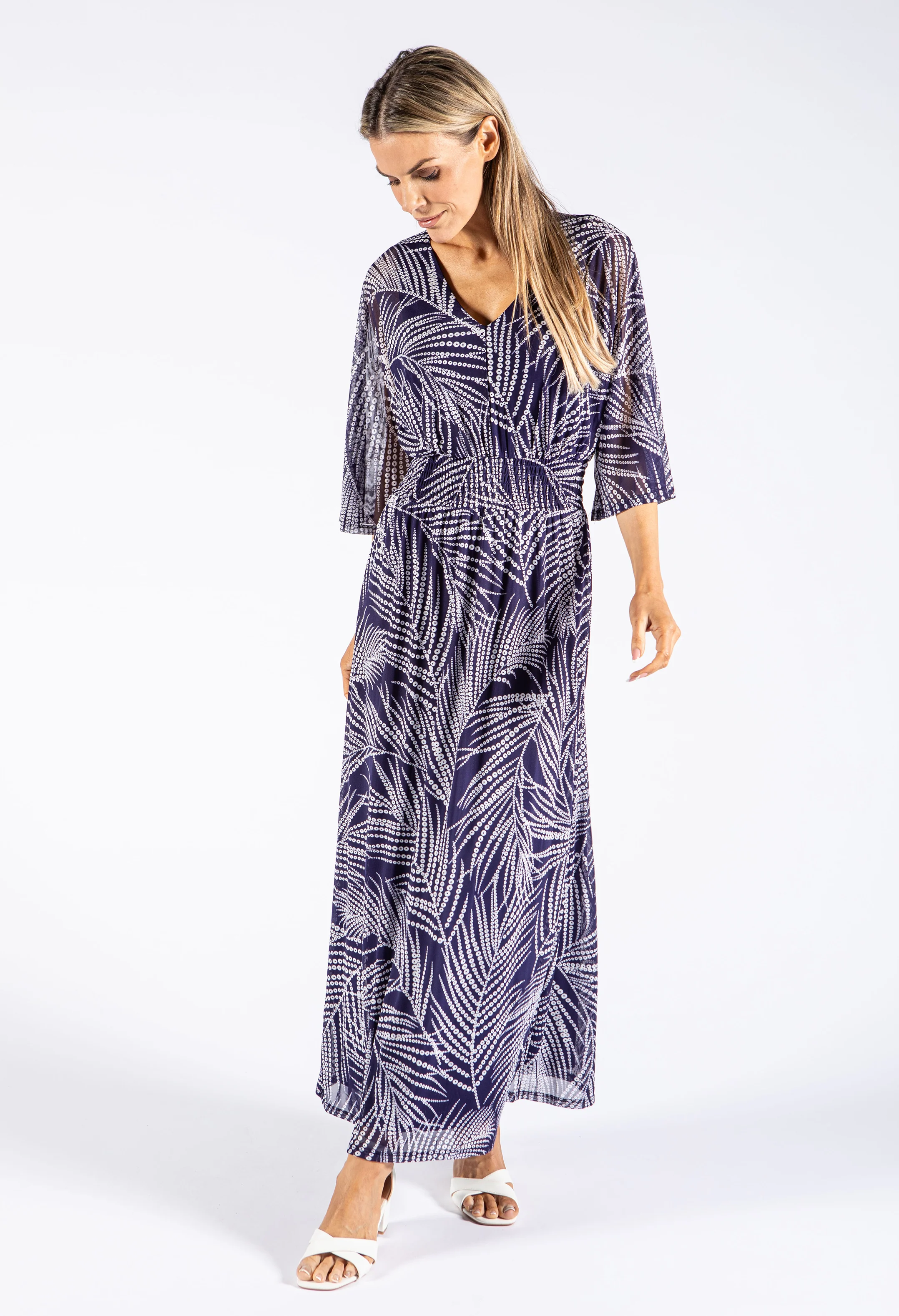 Palm Print Maxi Dress - Image 5
