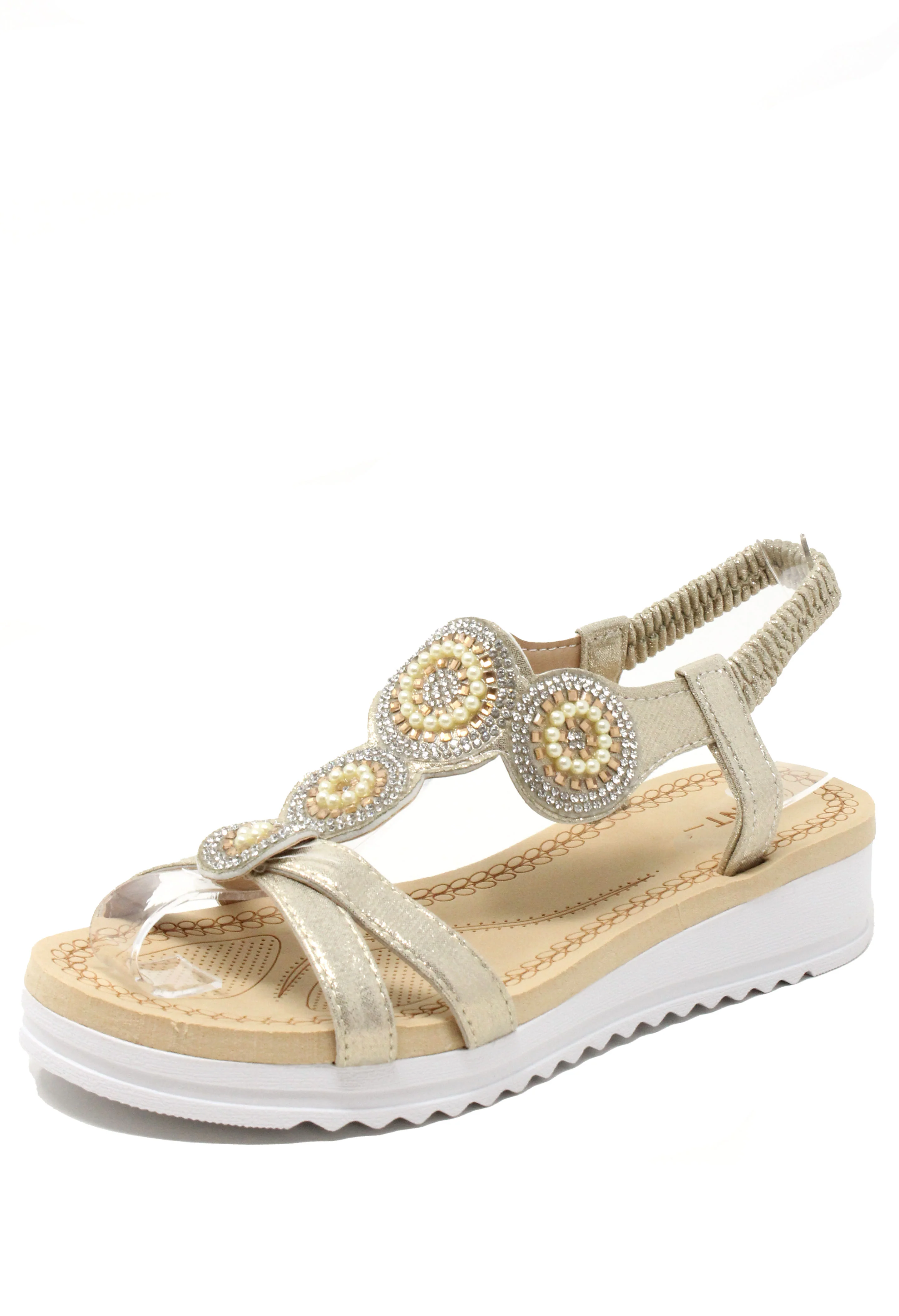 Pearl Circle Wedge Sandal - Image 3
