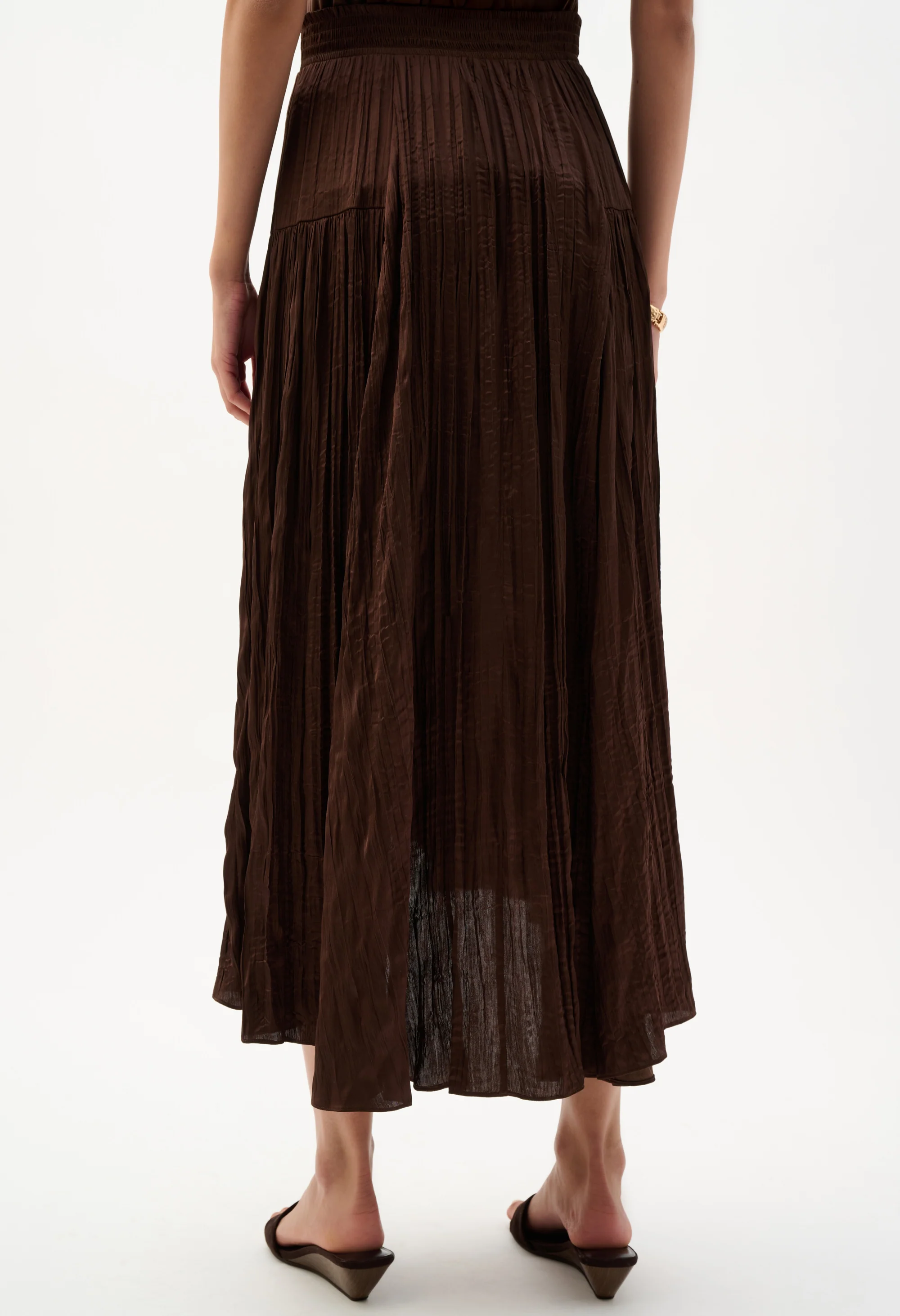 Pleated High-low A-line Skirt - Image 4