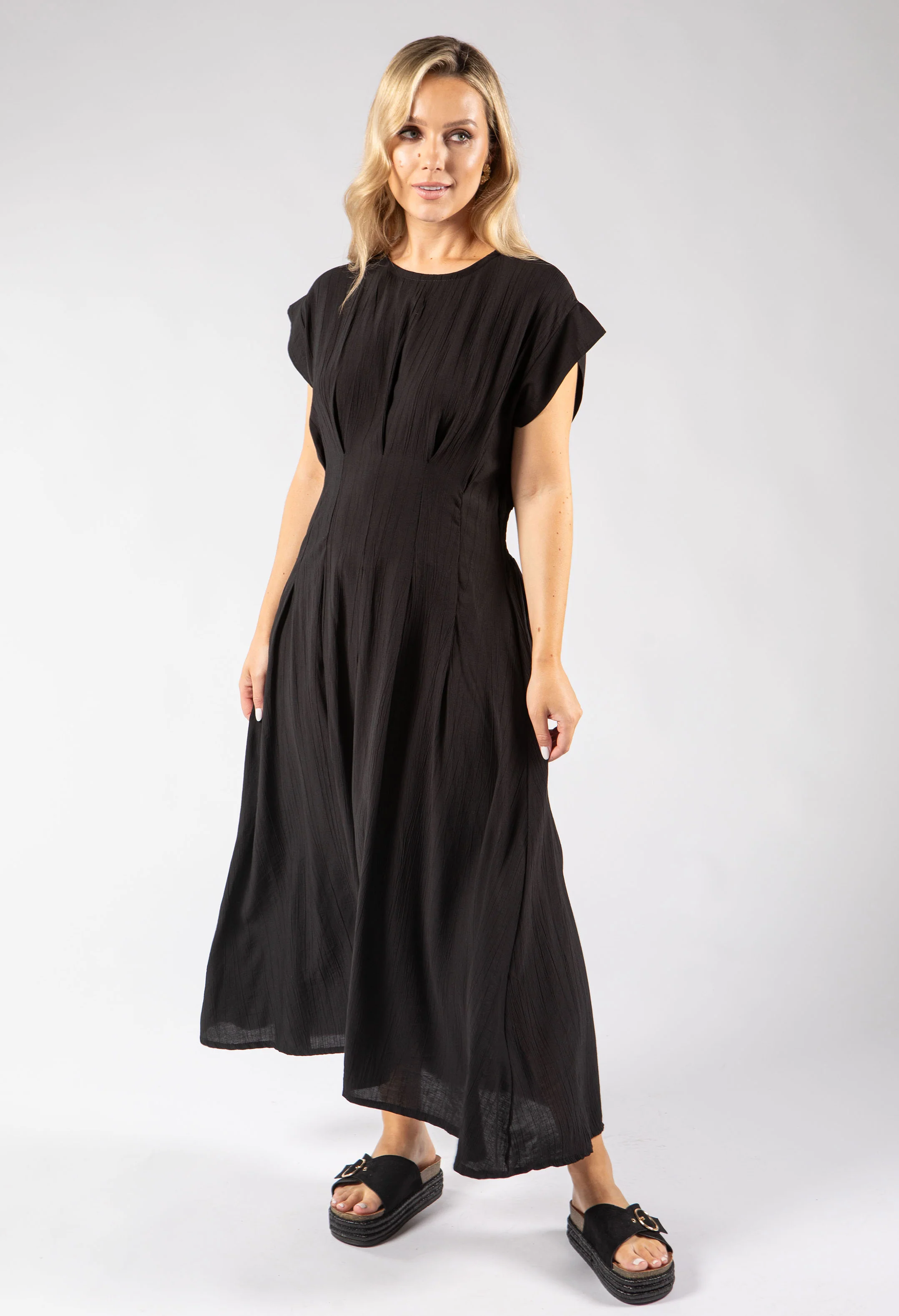 Pleated Midi Dress - Image 5