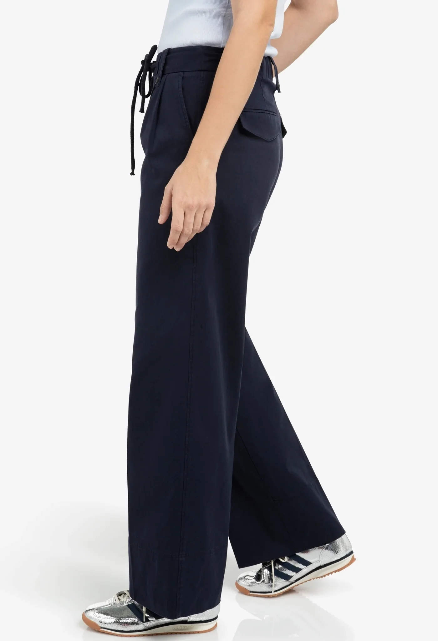 Pleated Wide Leg Trousers - Image 9