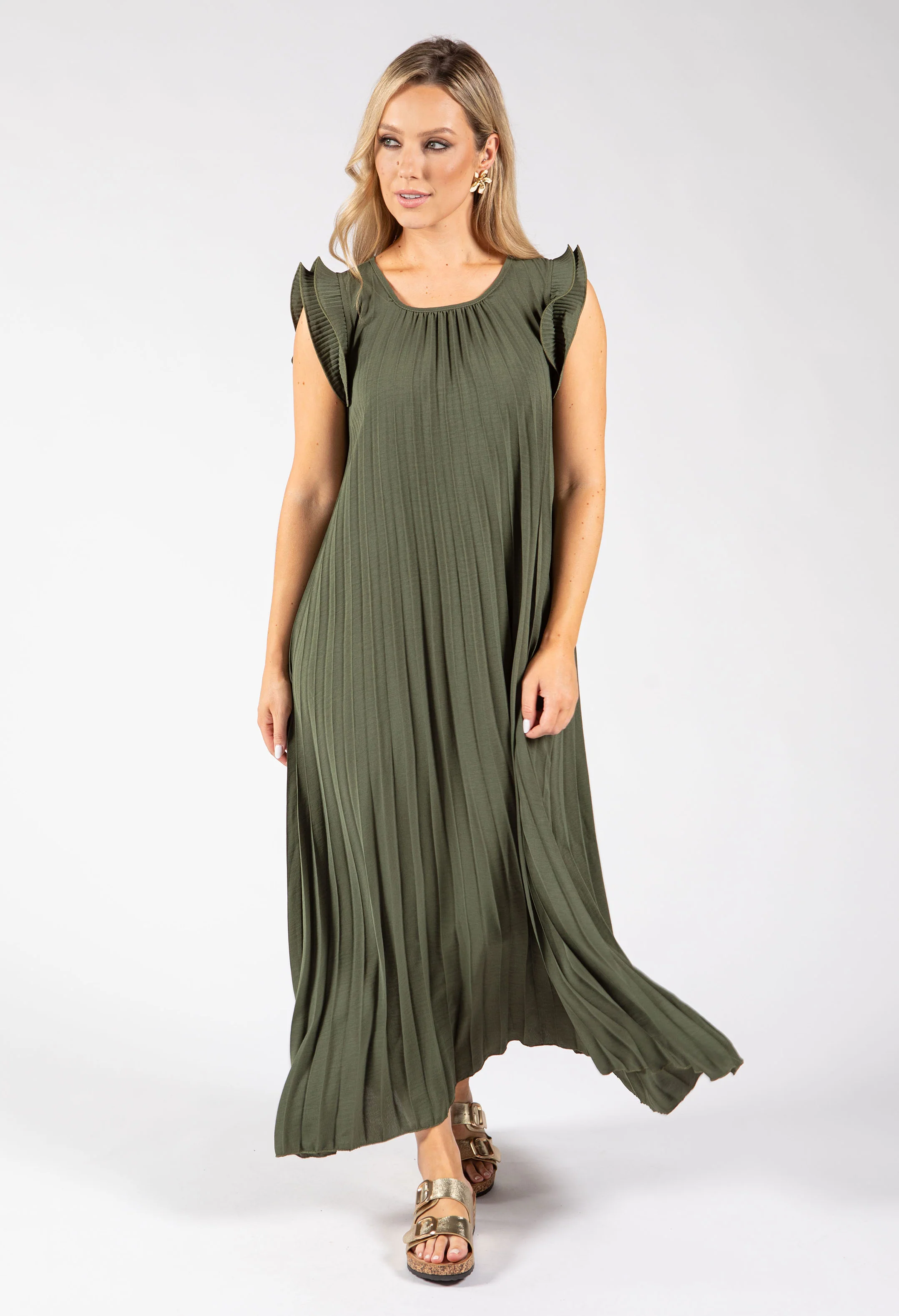 Plisse Pleated Pop Over Dress - Image 11