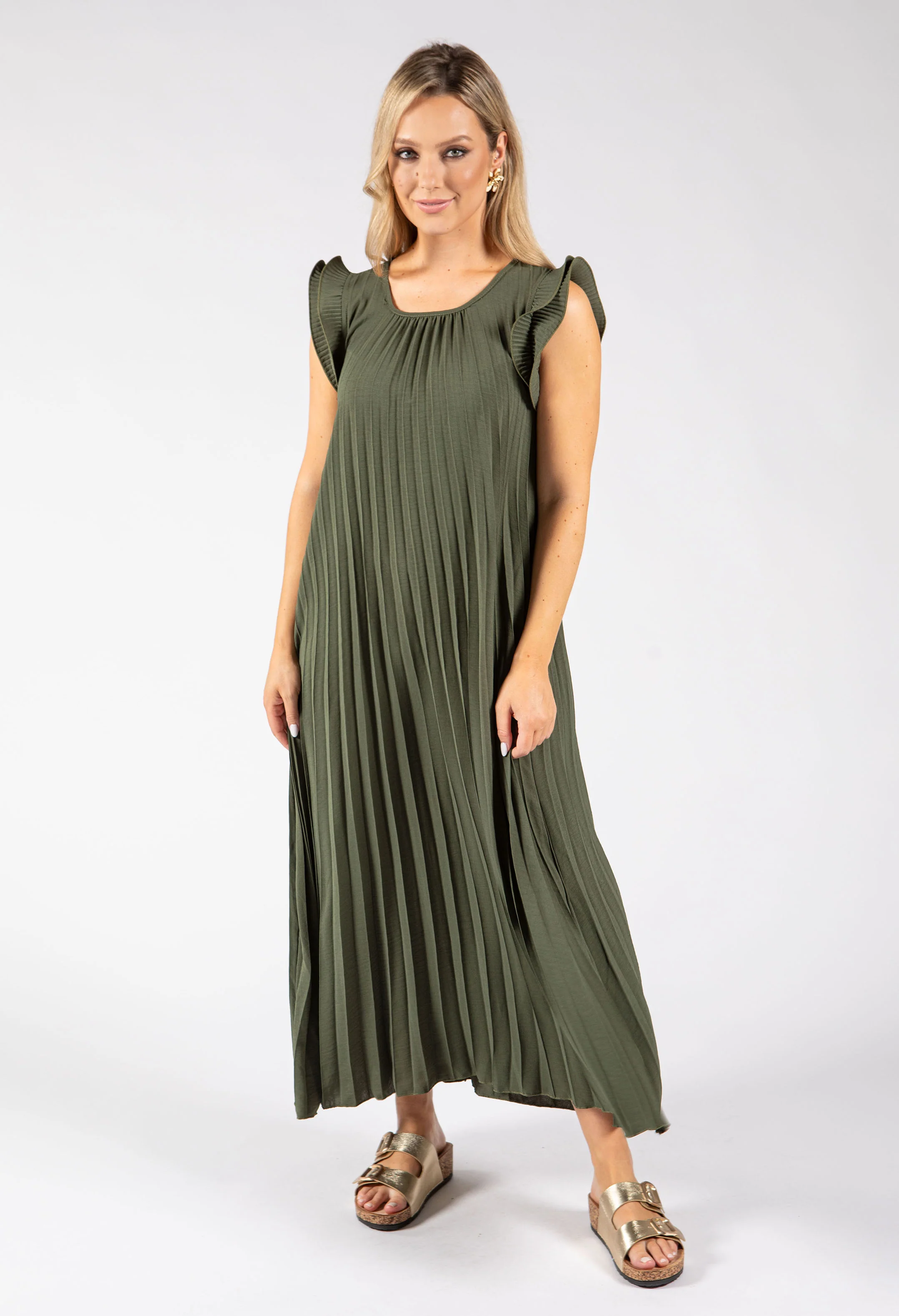 Plisse Pleated Pop Over Dress - Image 12