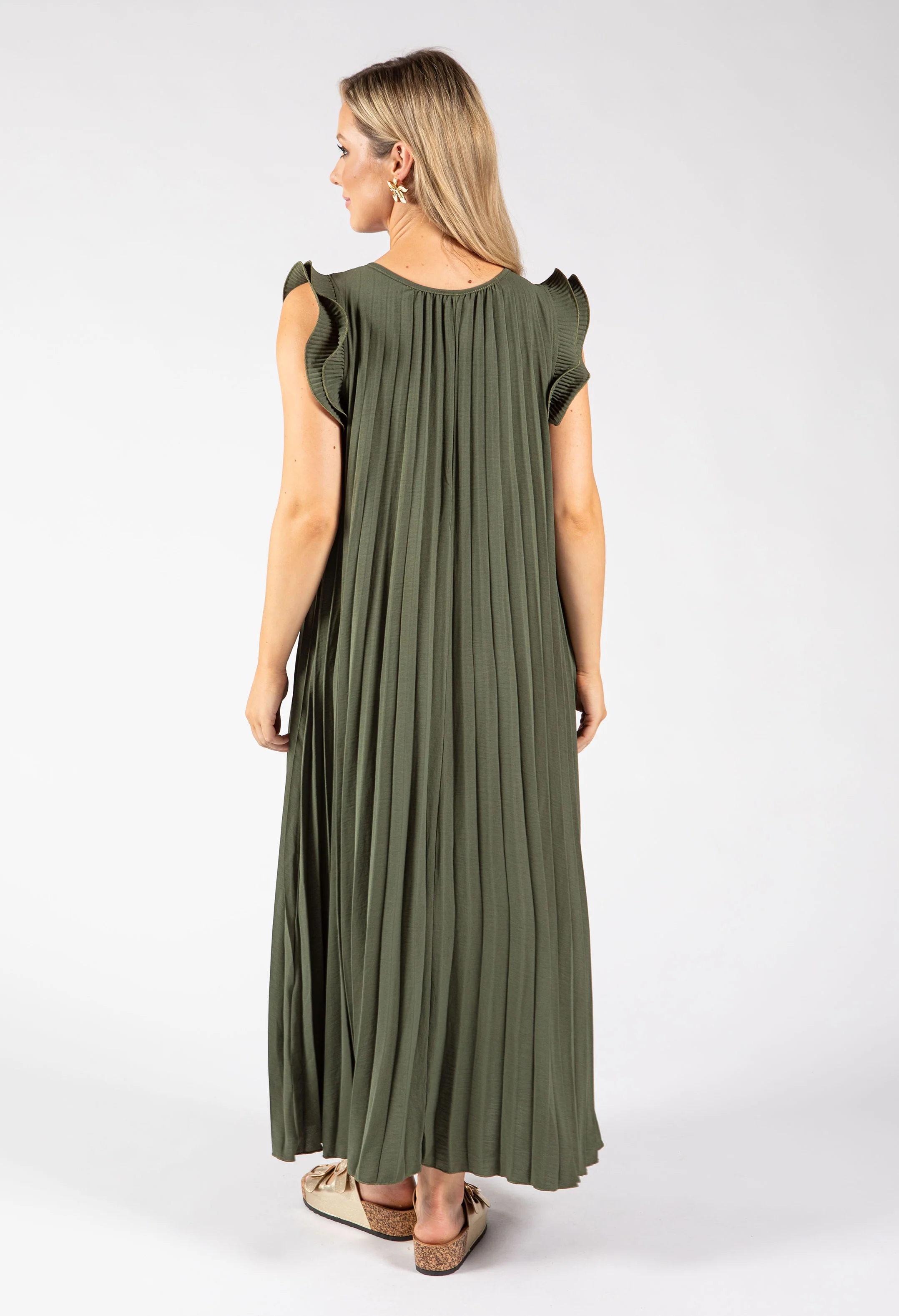 Plisse Pleated Pop Over Dress - Image 14