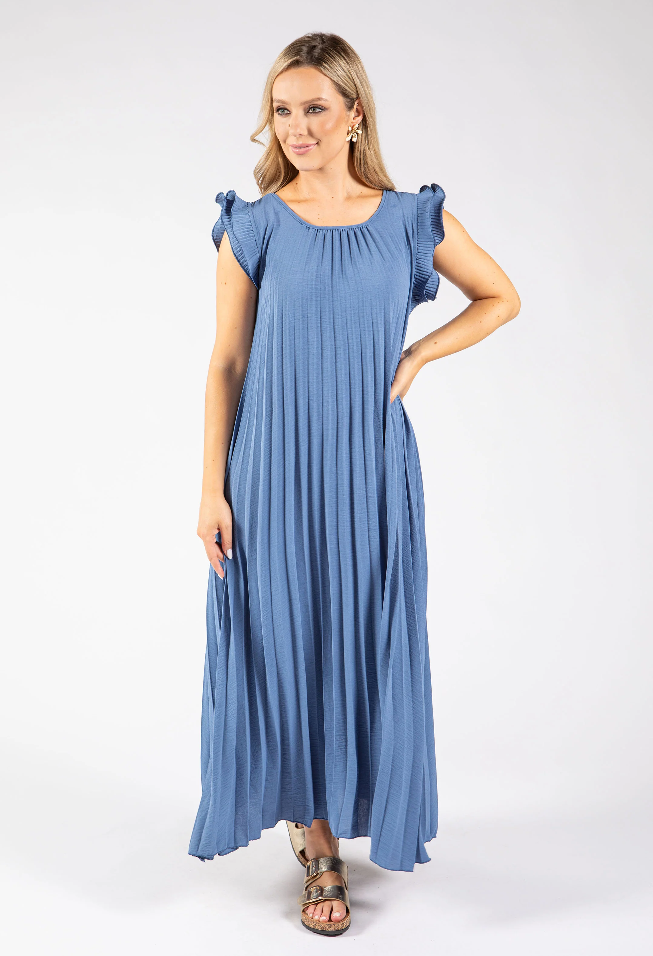 Plisse Pleated Pop Over Dress - Image 16