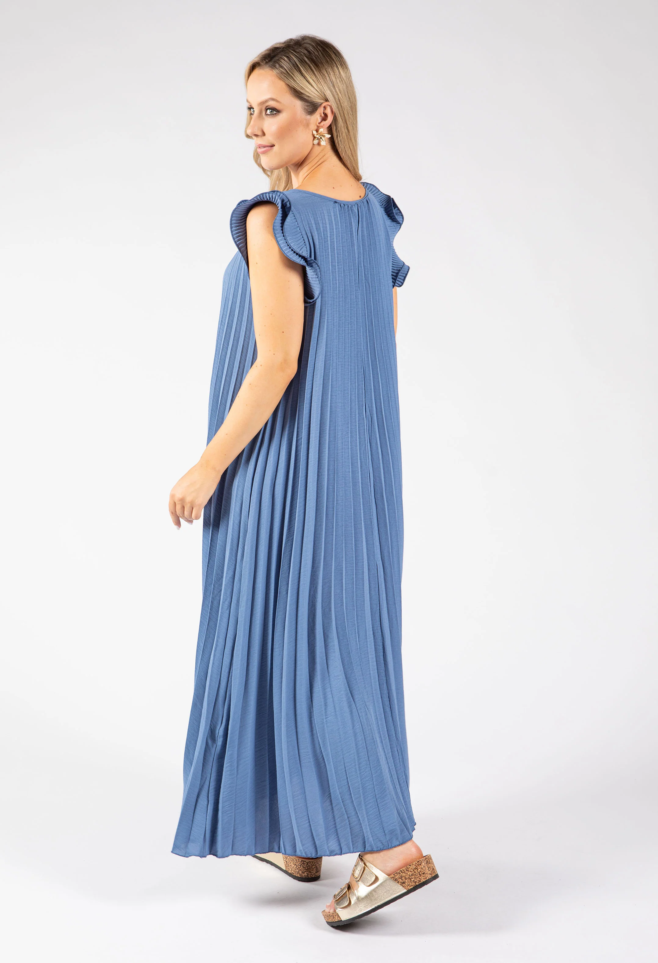 Plisse Pleated Pop Over Dress - Image 19