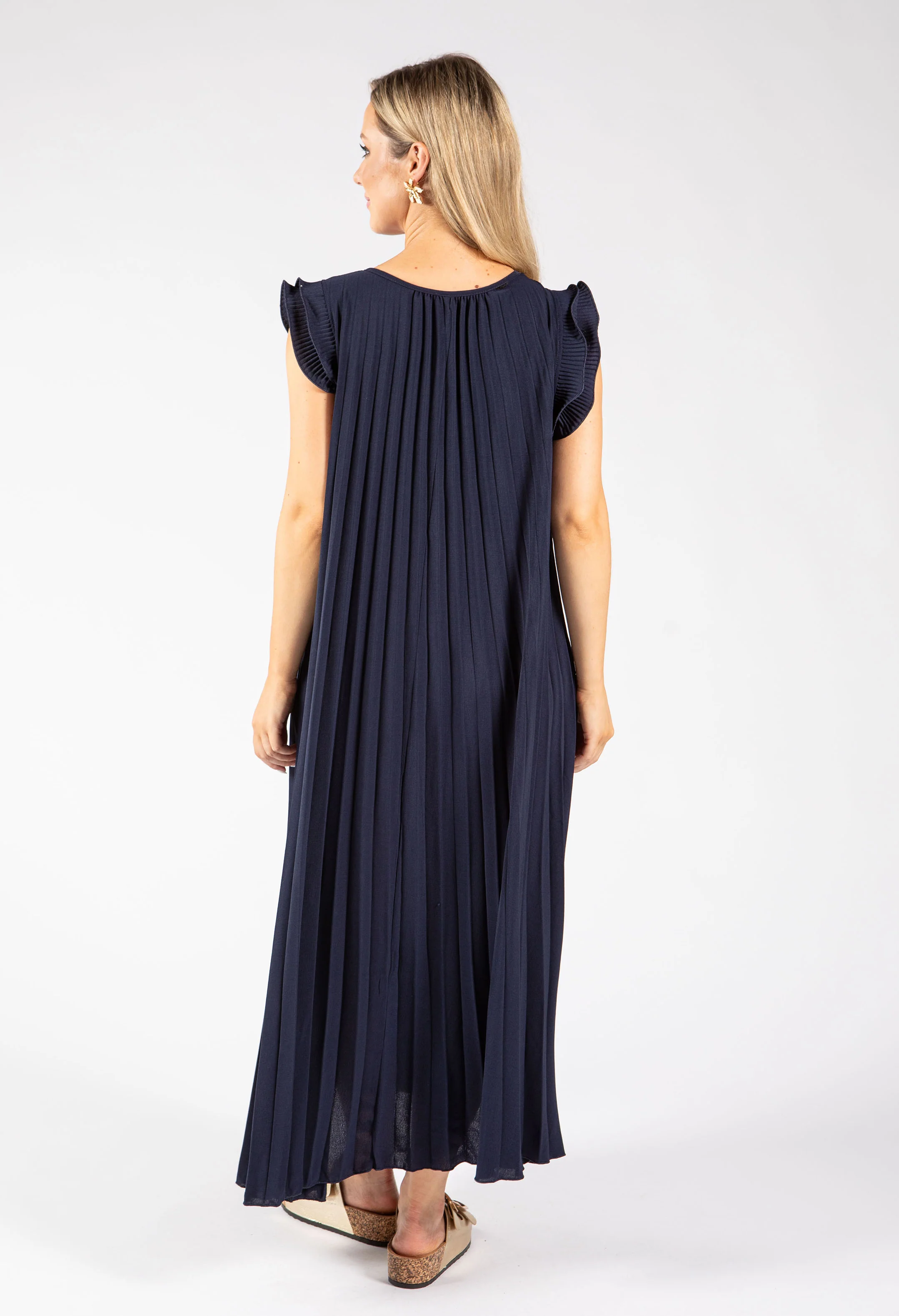 Plisse Pleated Pop Over Dress - Image 23