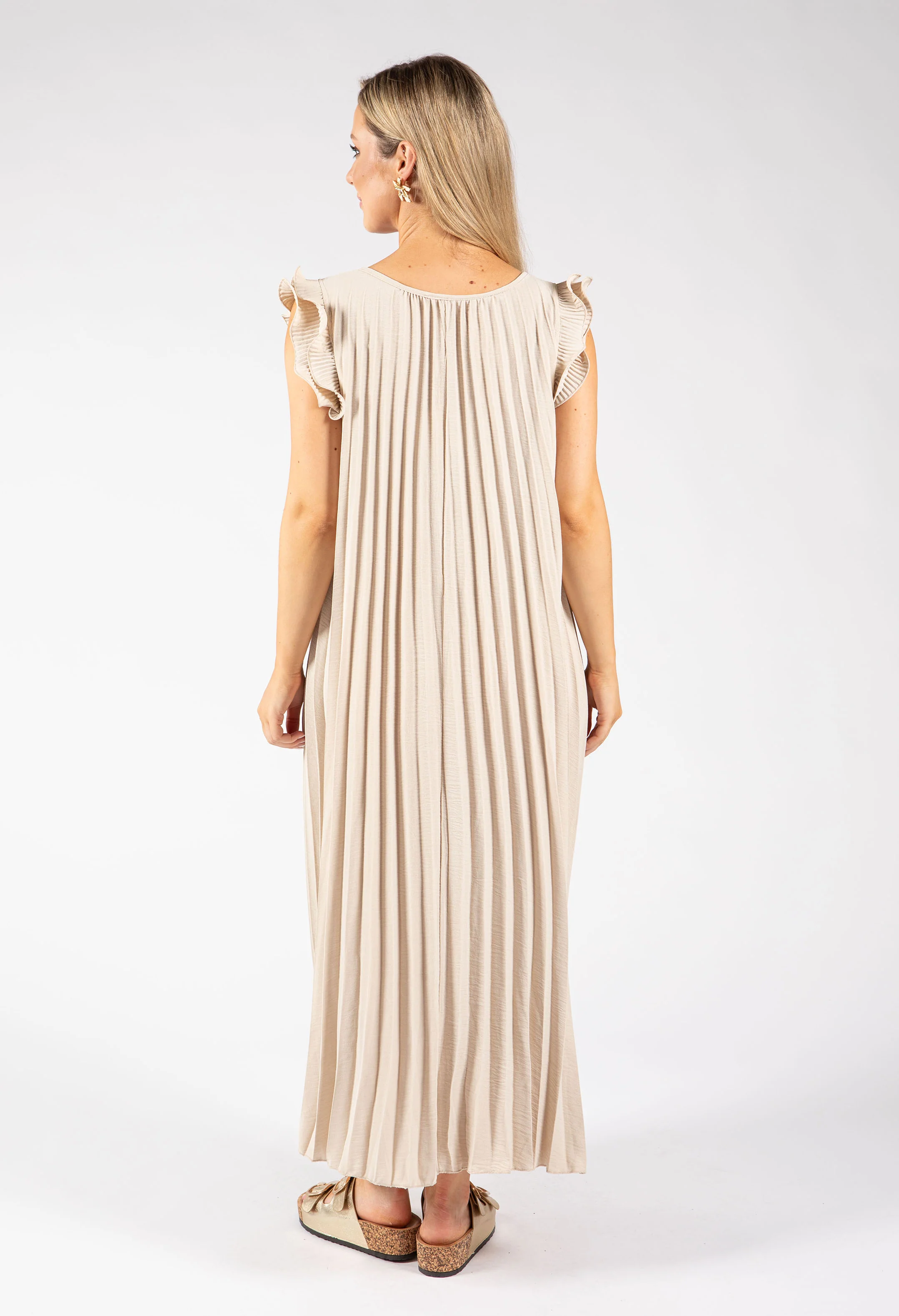 Plisse Pleated Pop Over Dress - Image 5