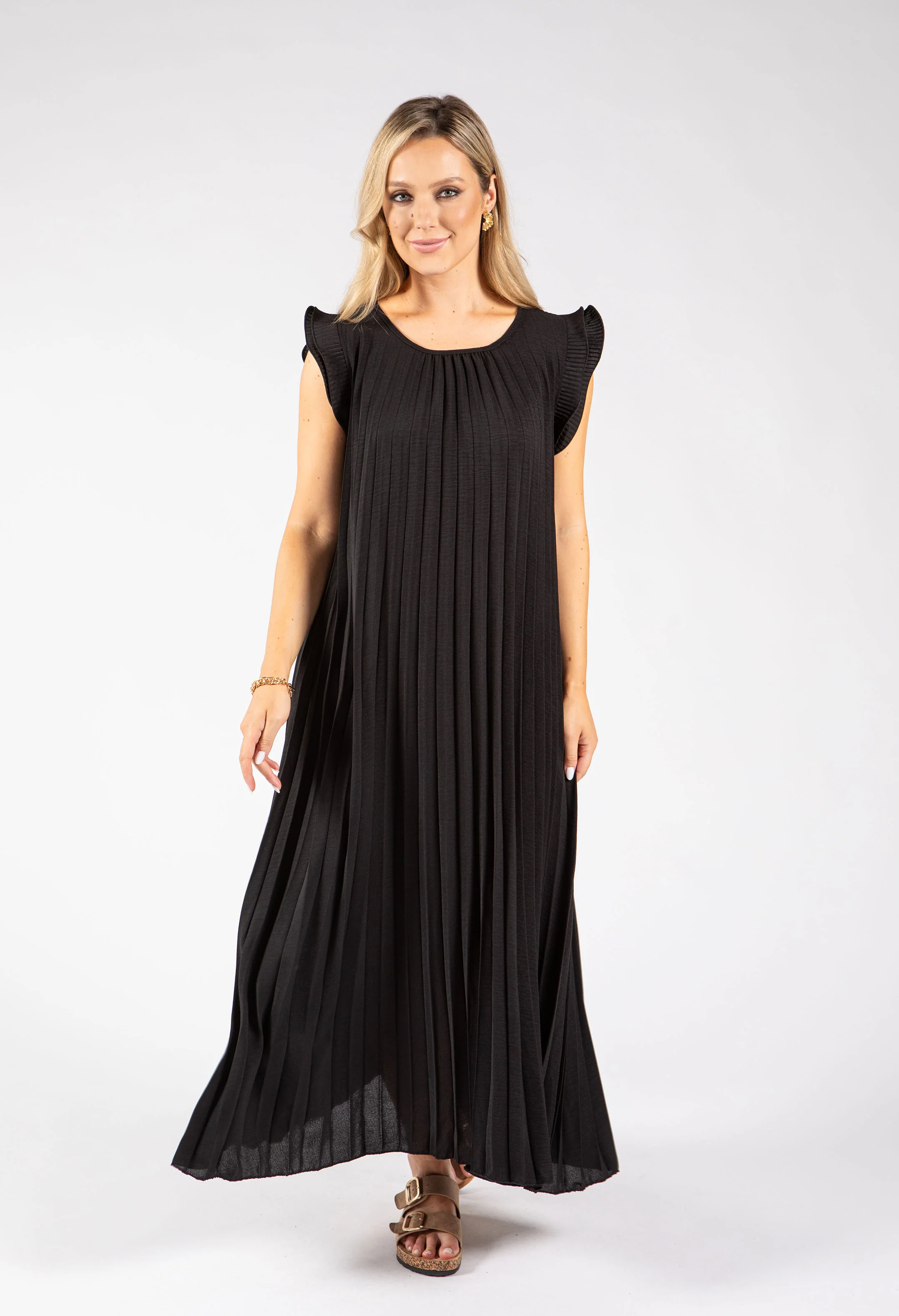 Plisse Pleated Pop Over Dress - Image 6