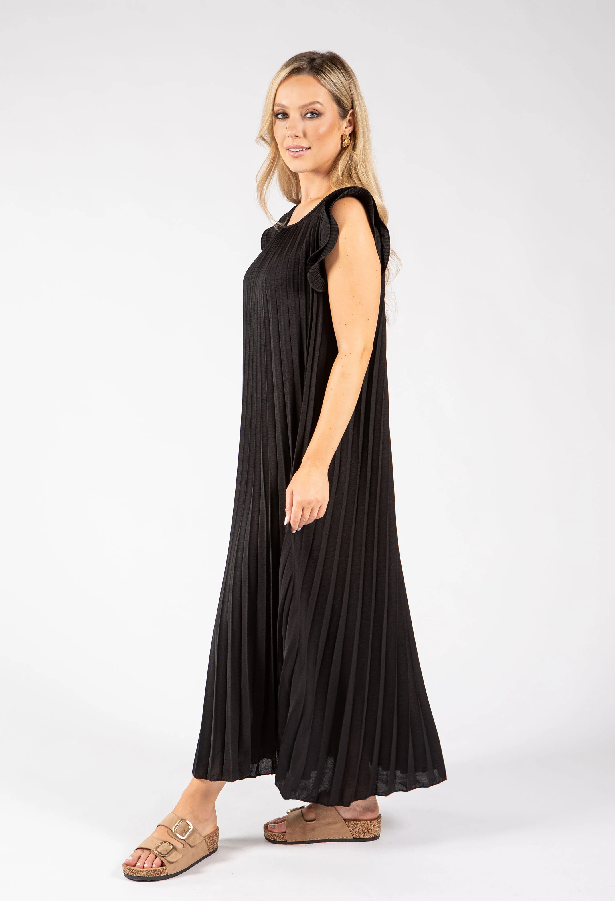 Plisse Pleated Pop Over Dress - Image 8