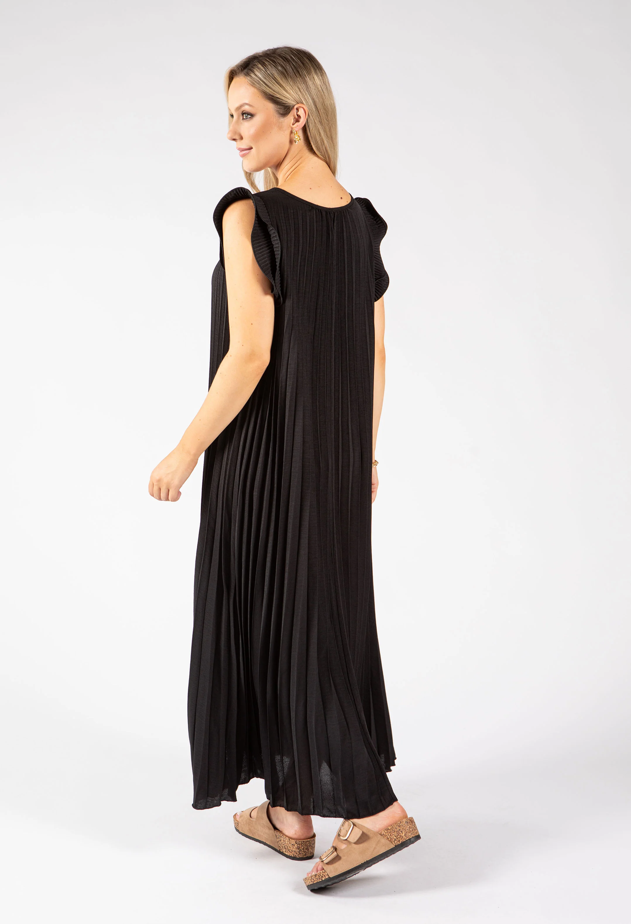 Plisse Pleated Pop Over Dress - Image 9