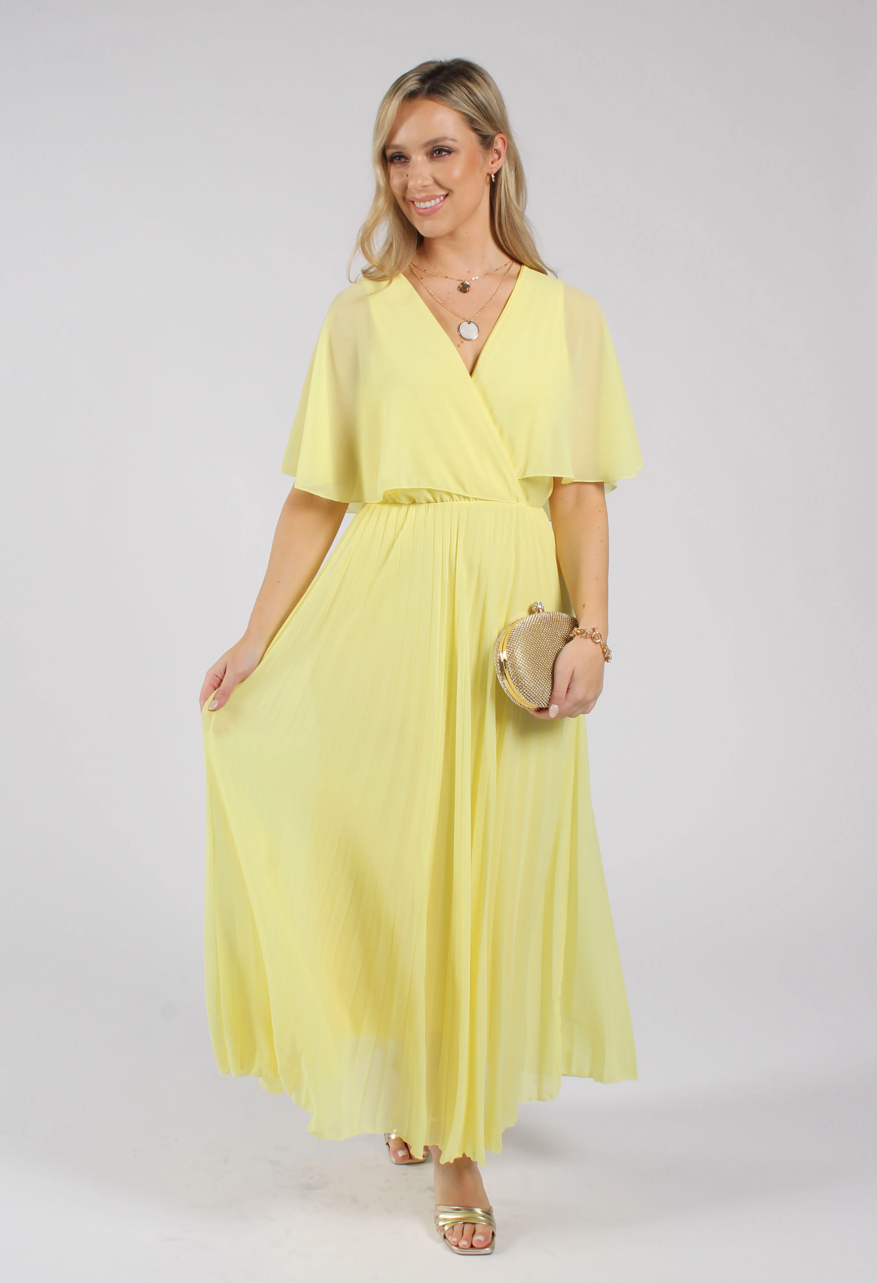 Olivia Plisse Pleated Wrap Midi Dress - Image 8
