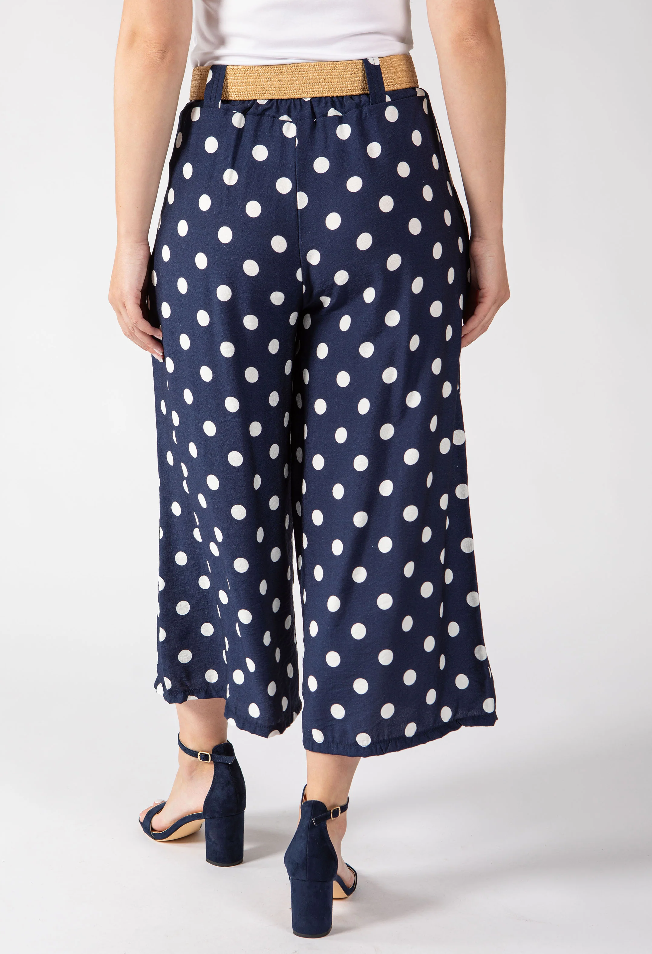 Polka Dot Culotte Trousers - Image 16