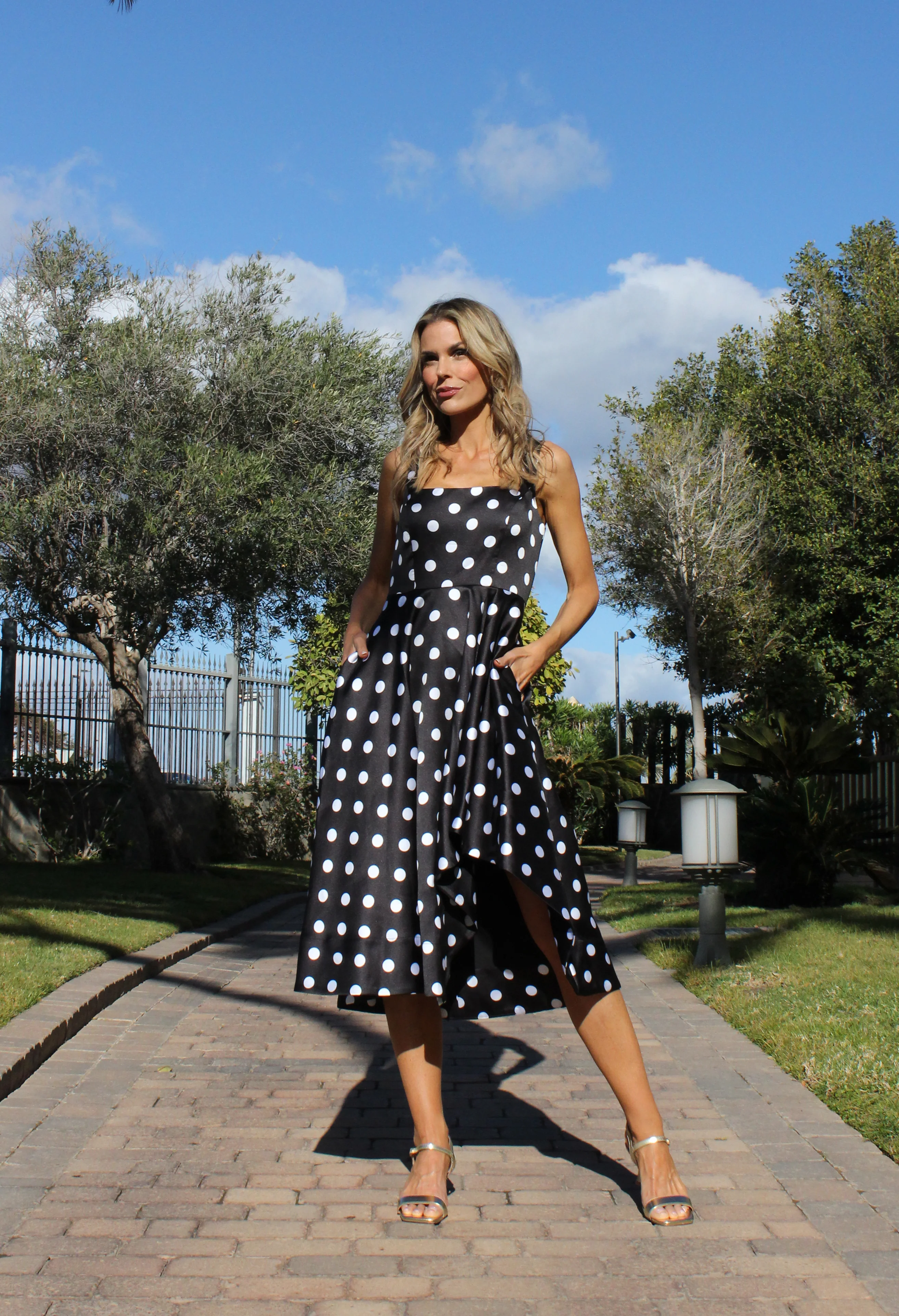 Polka Dot Midi Dress - Image 3