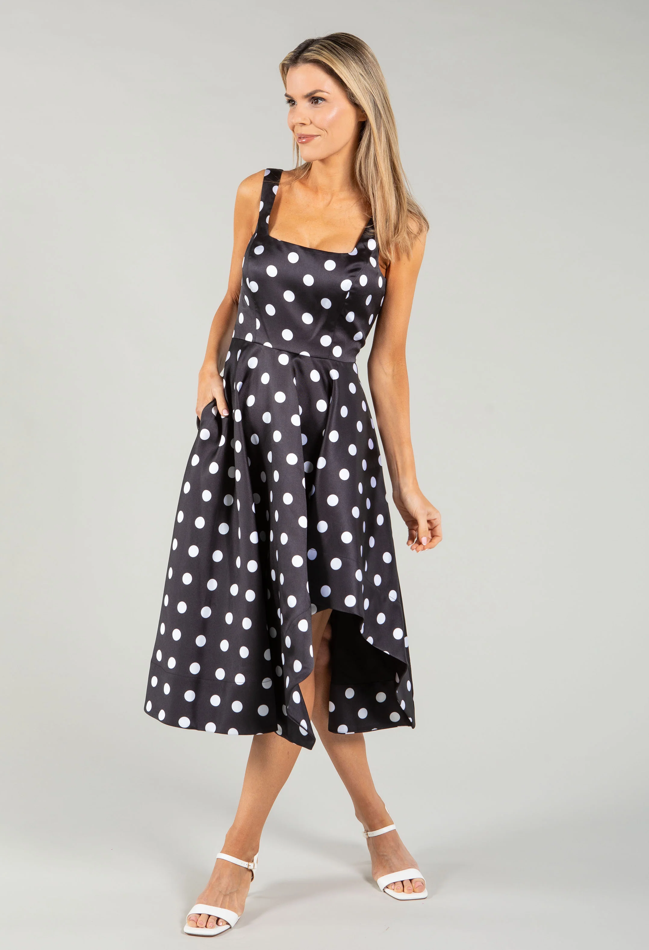 Polka Dot Midi Dress - Image 5