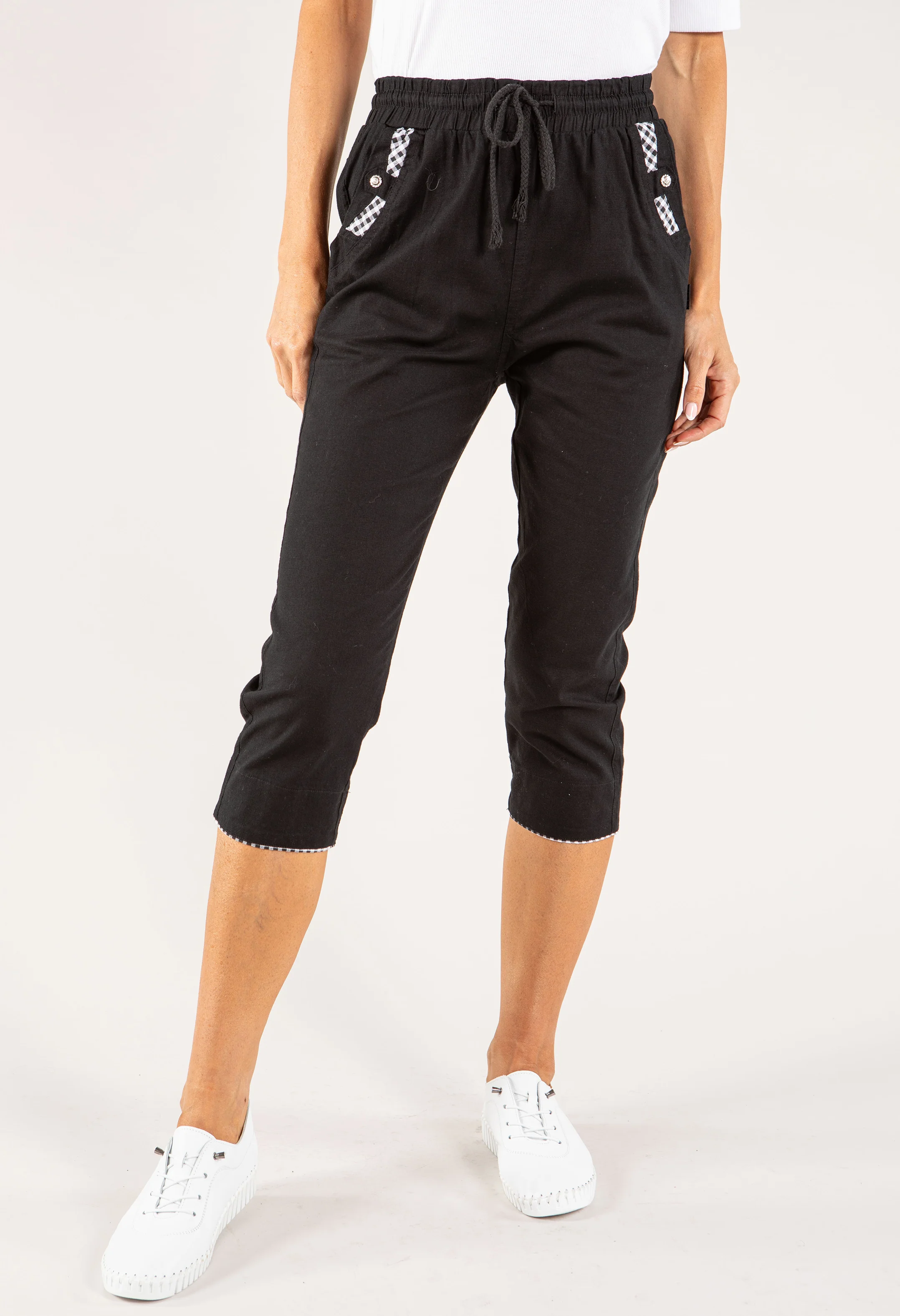Pull-On Linen Capris - Image 13