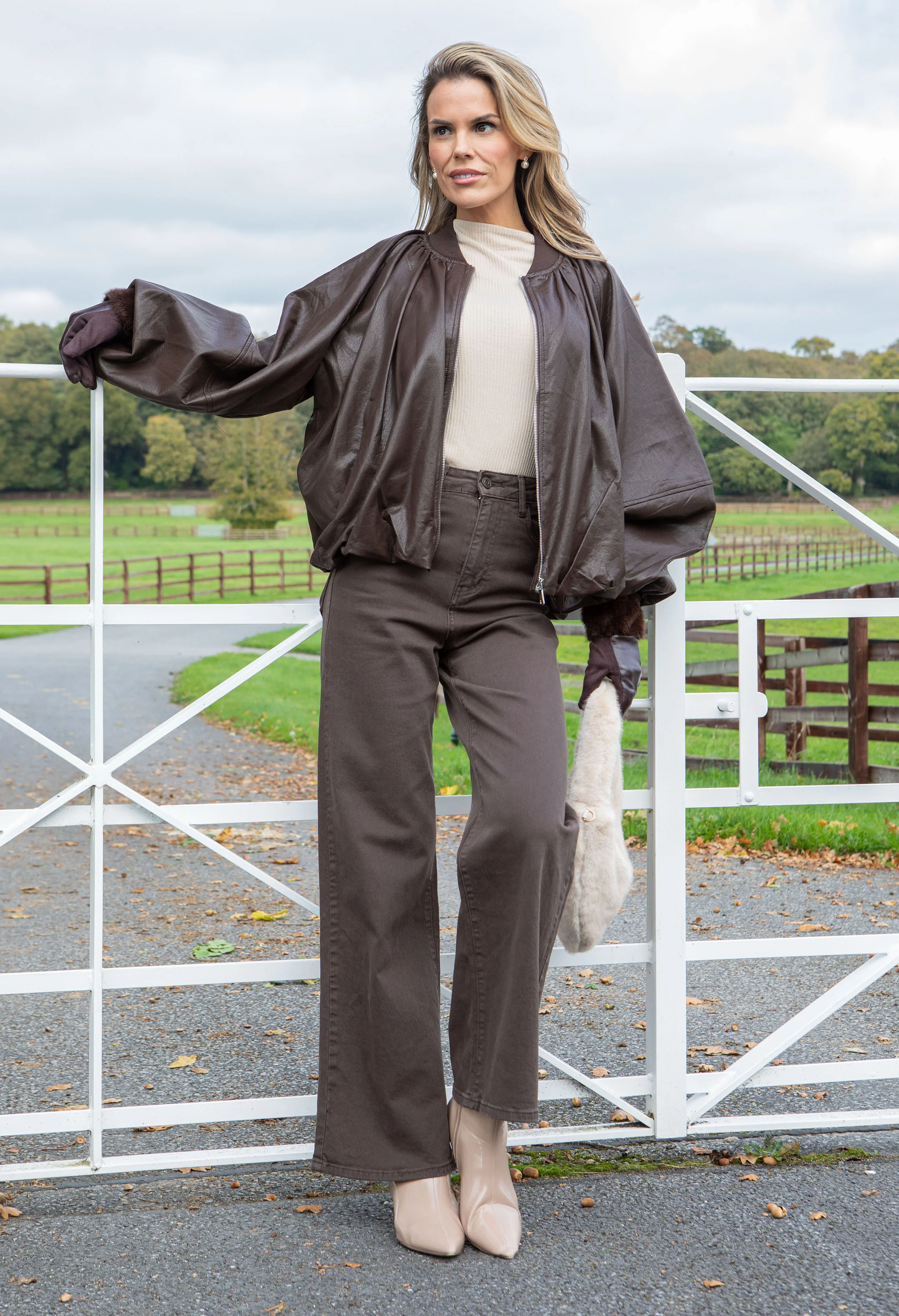 Relaxed Fit Faux Leather Jacket - Image 6