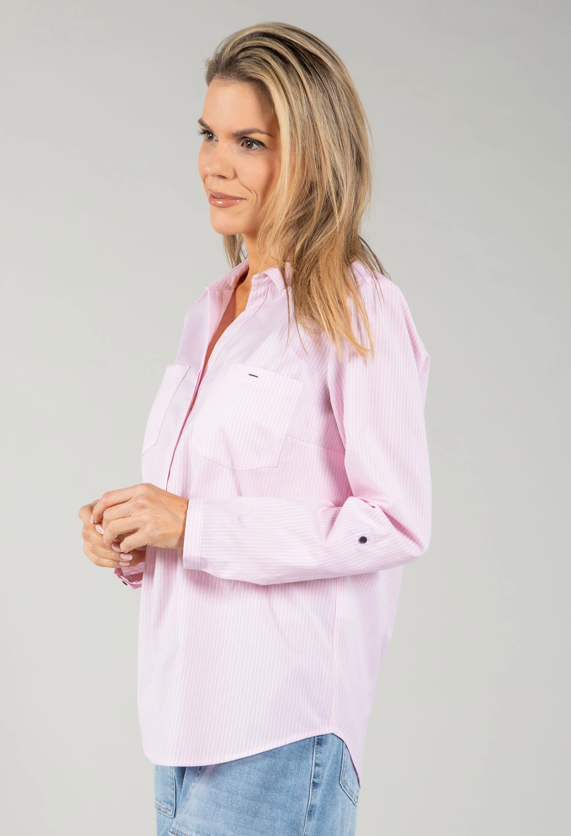 Relaxed Pin Stripe Shirt - Image 11
