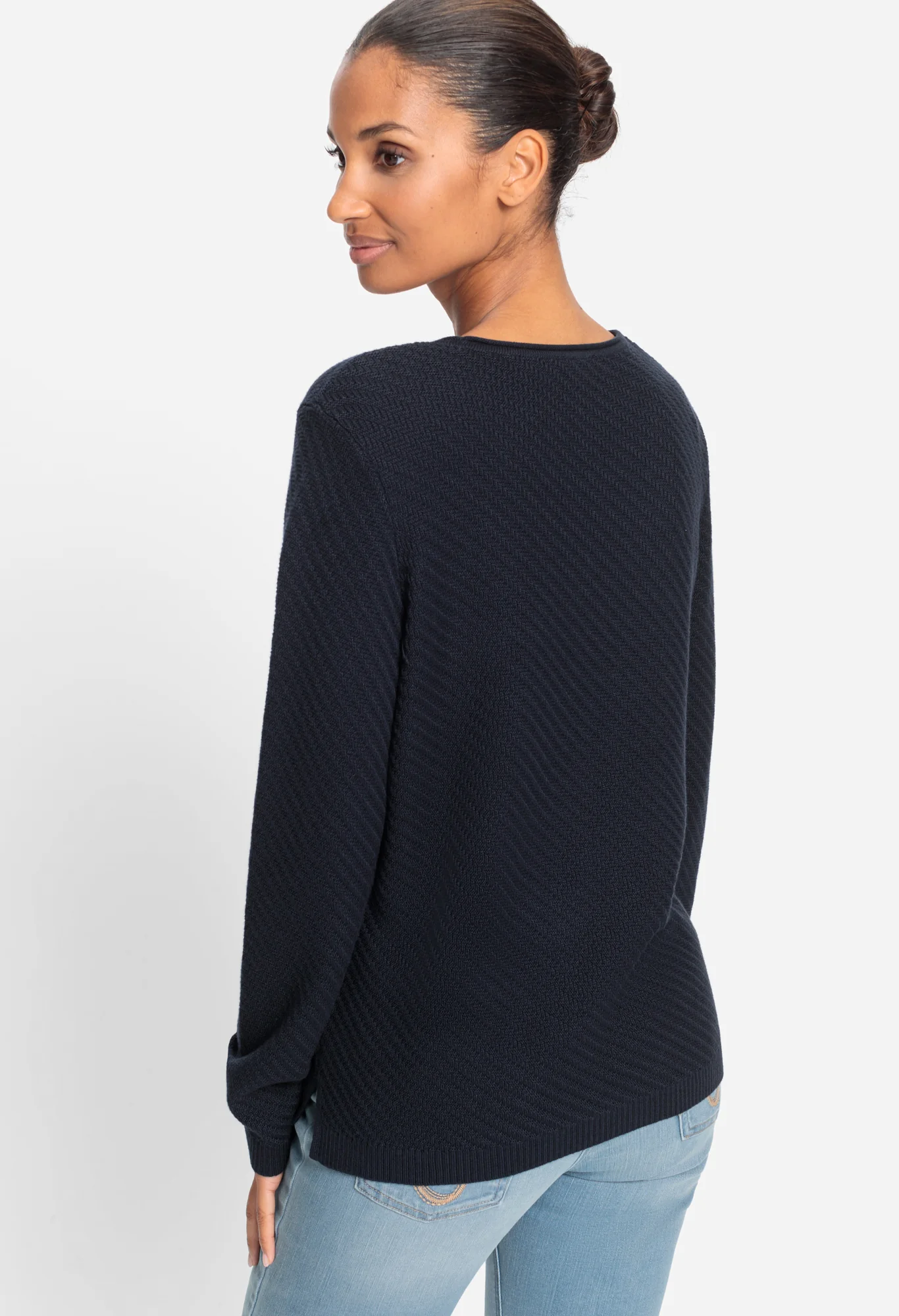 Ribbed Long Sleeve Knit Jumper - Image 2