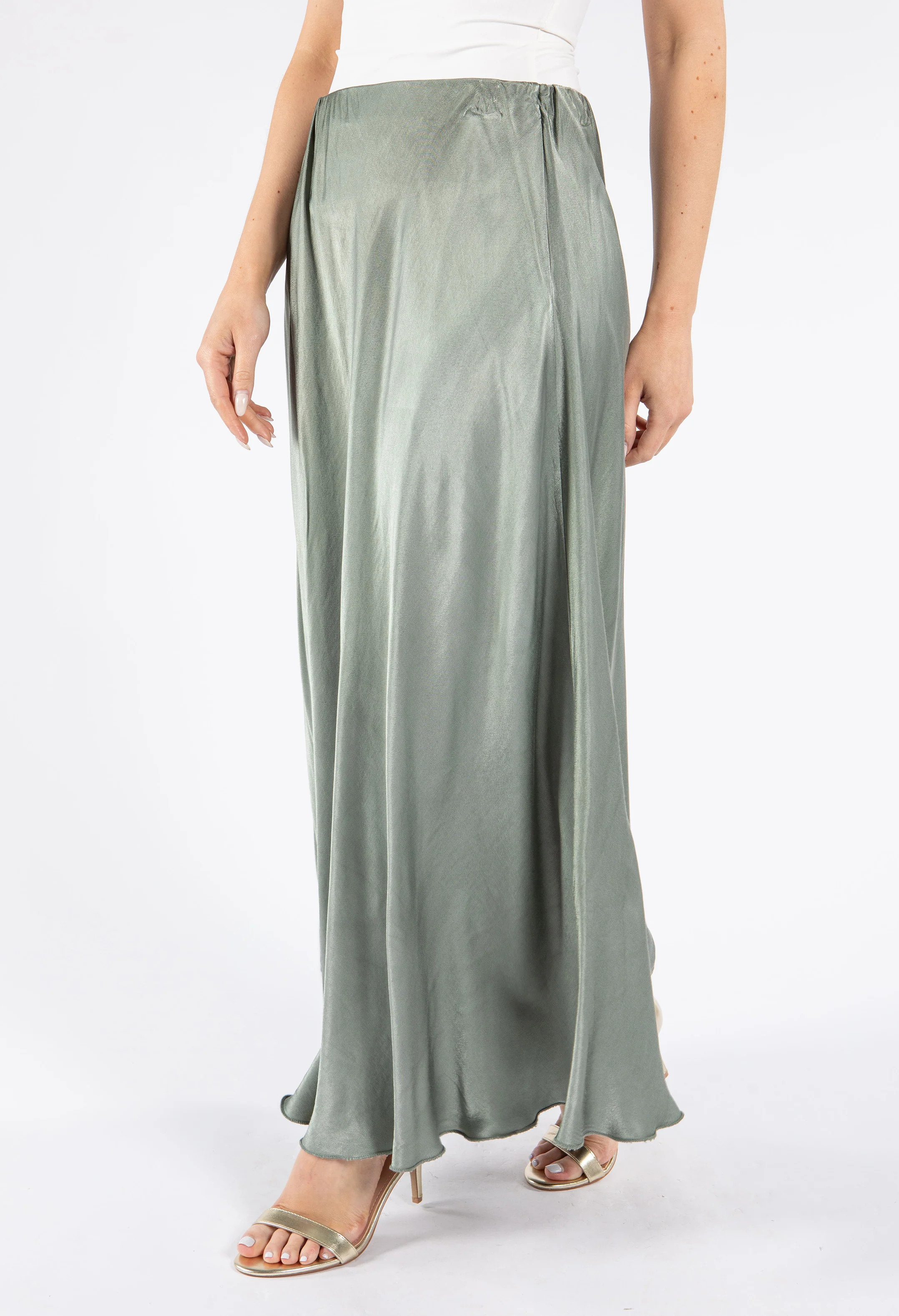 Satin Feel Maxi Skirt - Image 7
