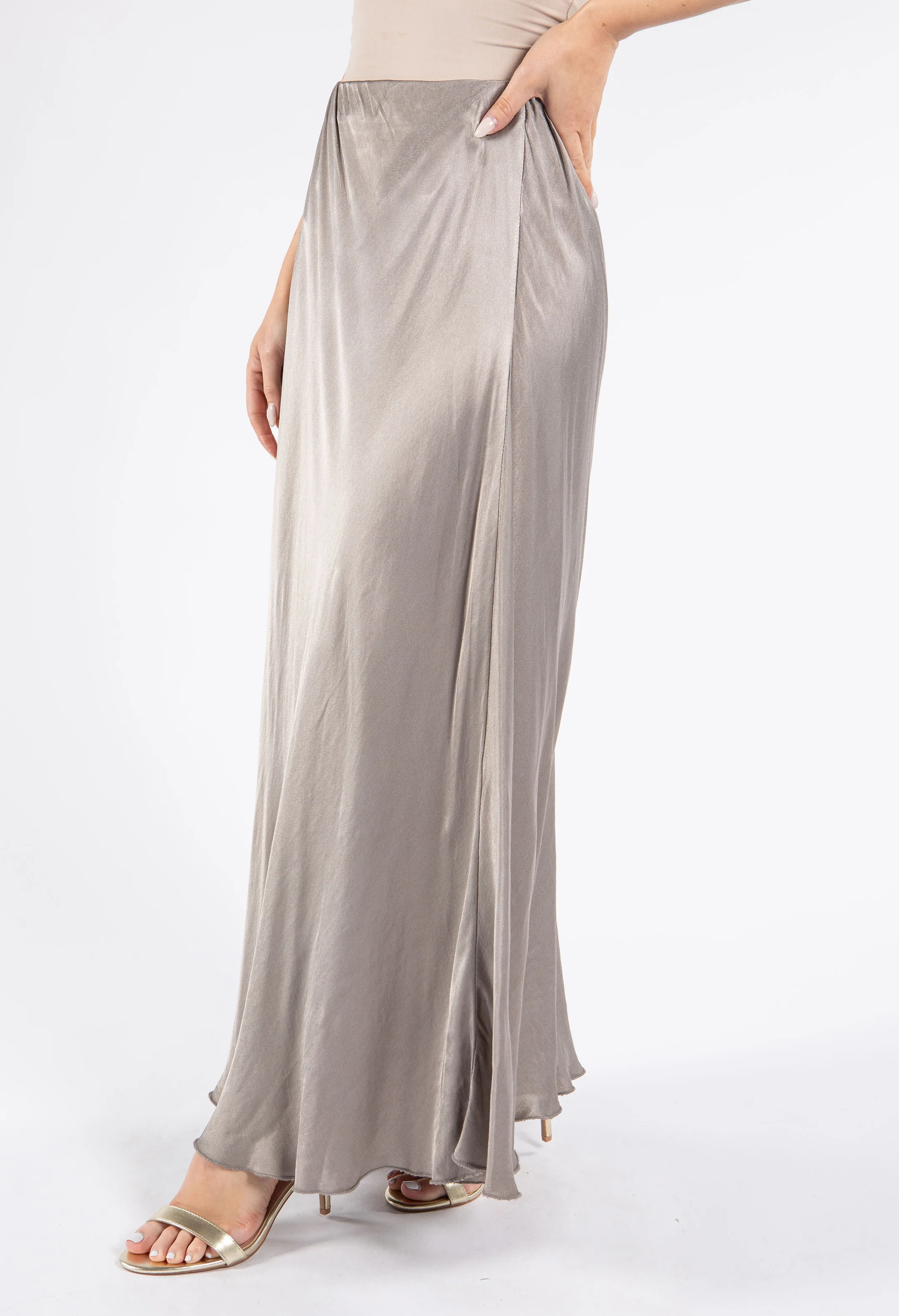 Satin Feel Maxi Skirt - Image 9