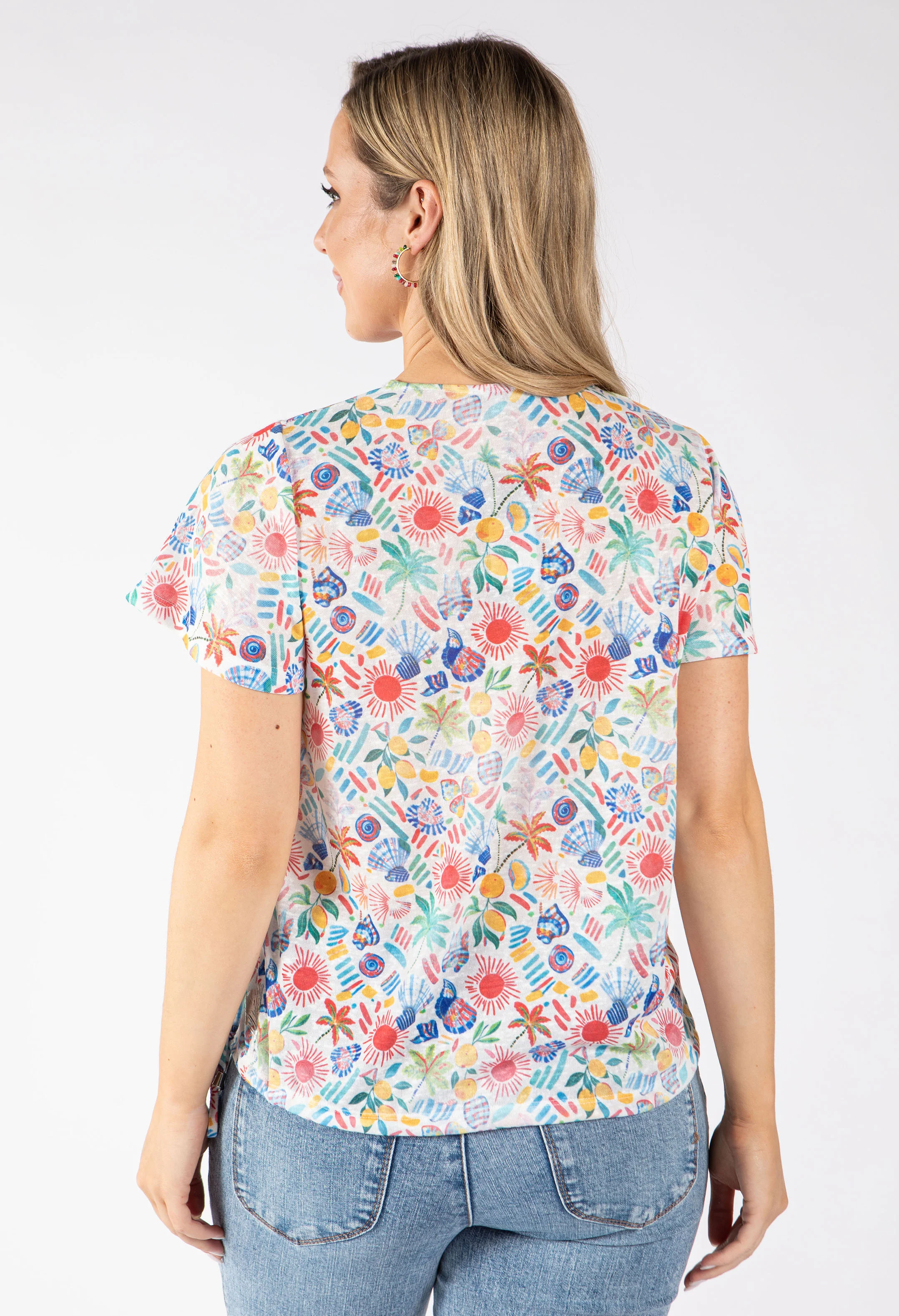 Seashell Print Fine Knit Top - Image 5