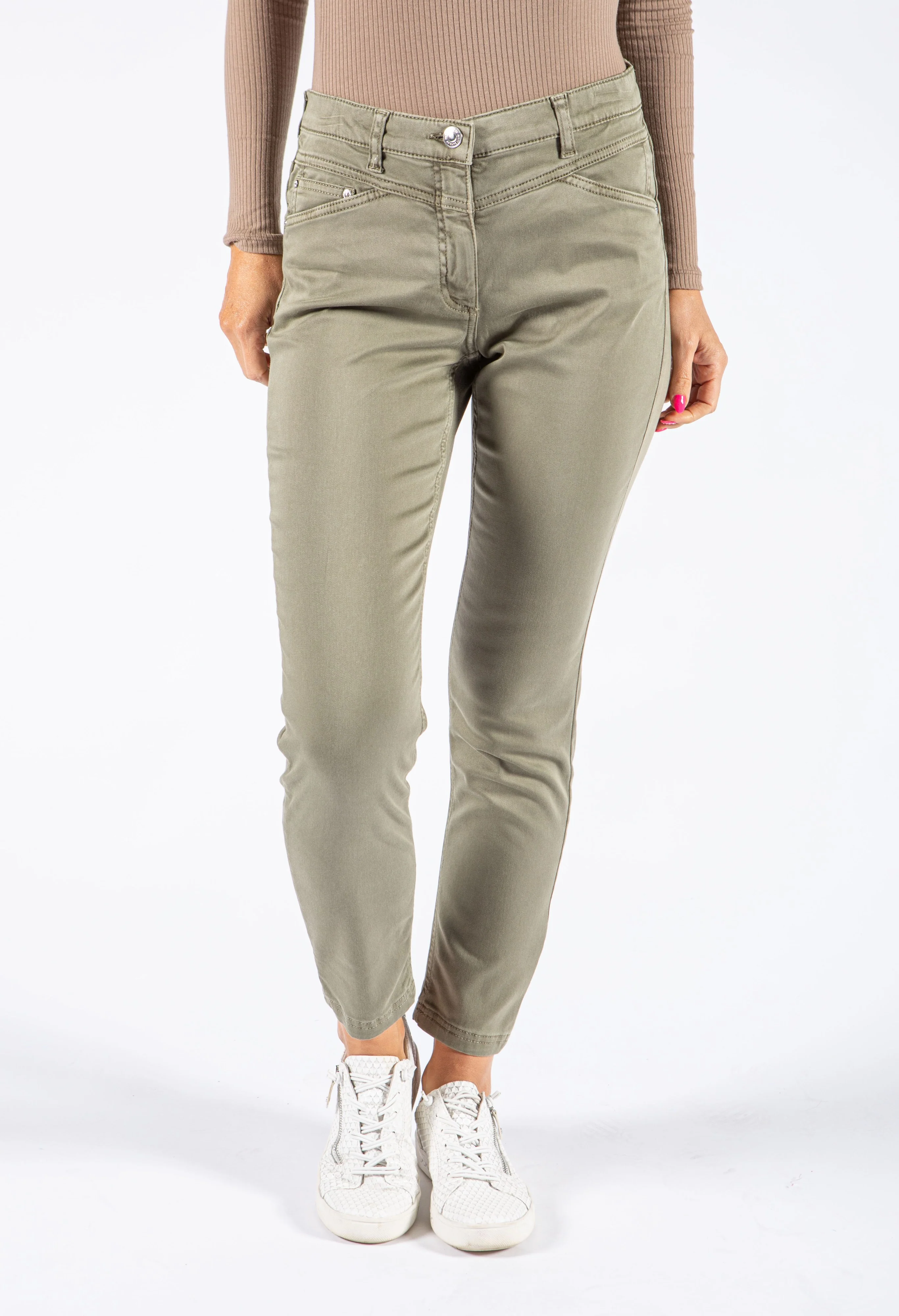 Selina 7/8 Length Slim Fit Trousers - Image 5