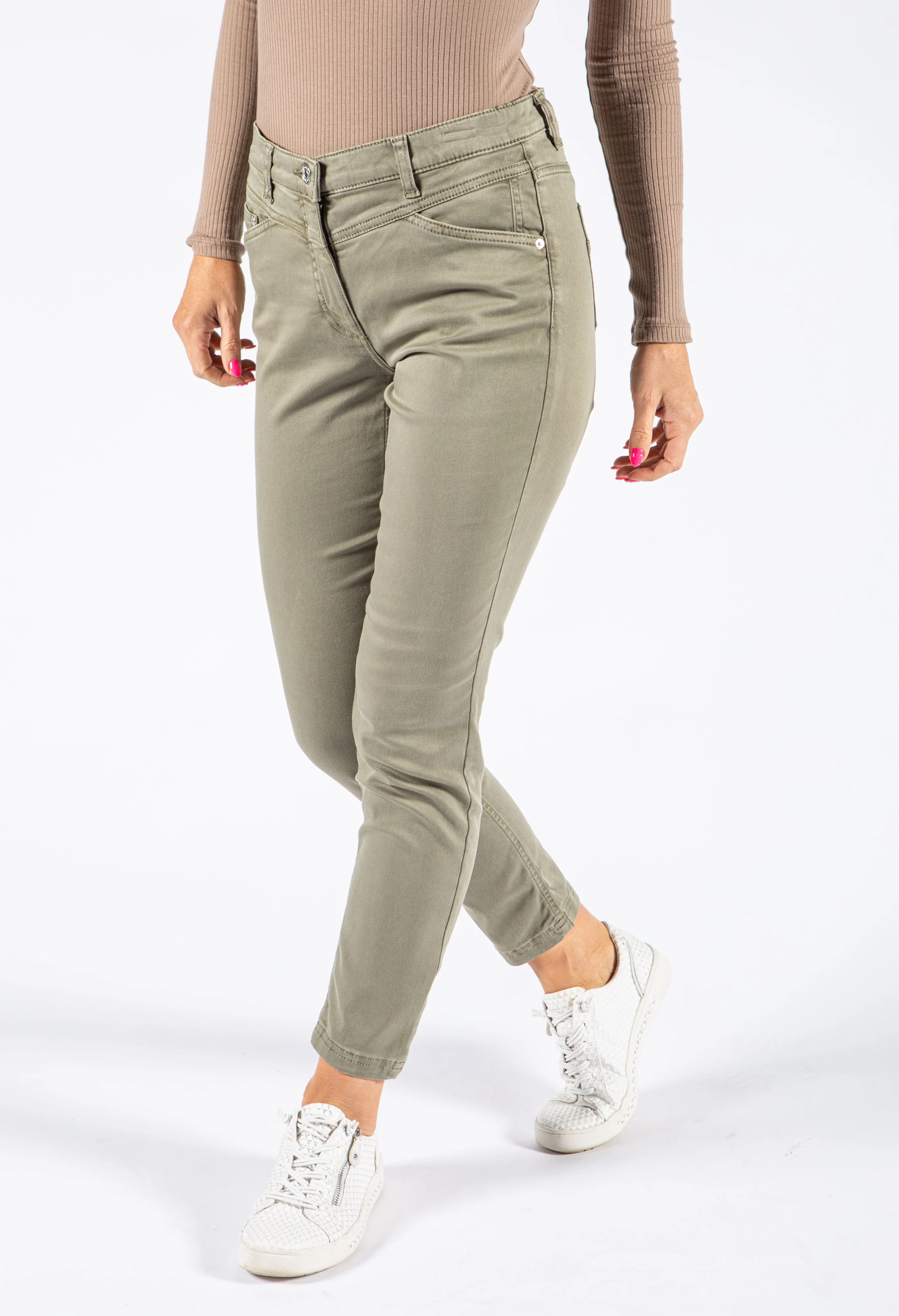 Selina 7/8 Length Slim Fit Trousers - Image 6