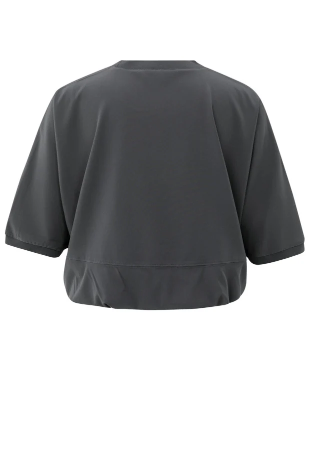 Short sleeve top with balloon hem - Image 2