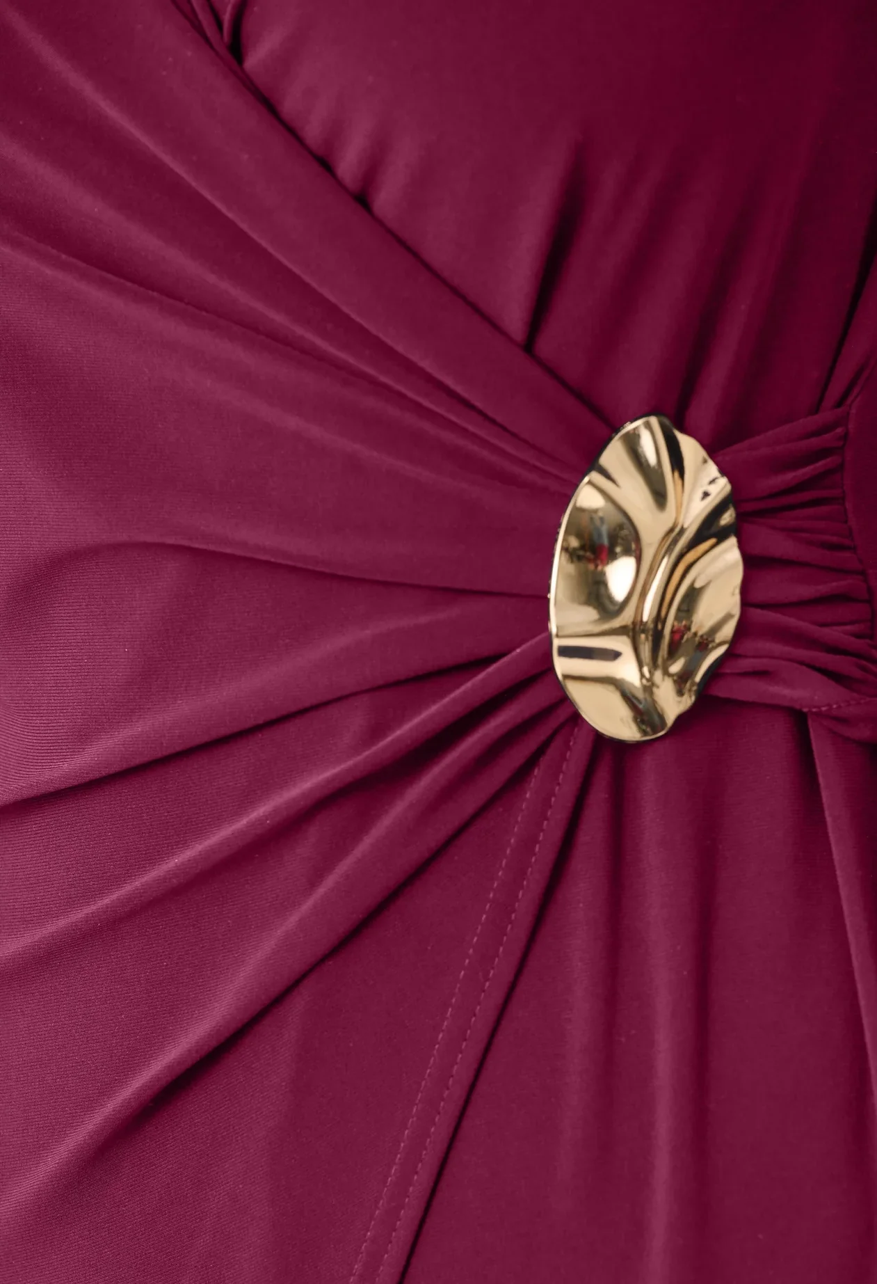 Silky Wide Leg Wrap Jumpsuit - Image 3