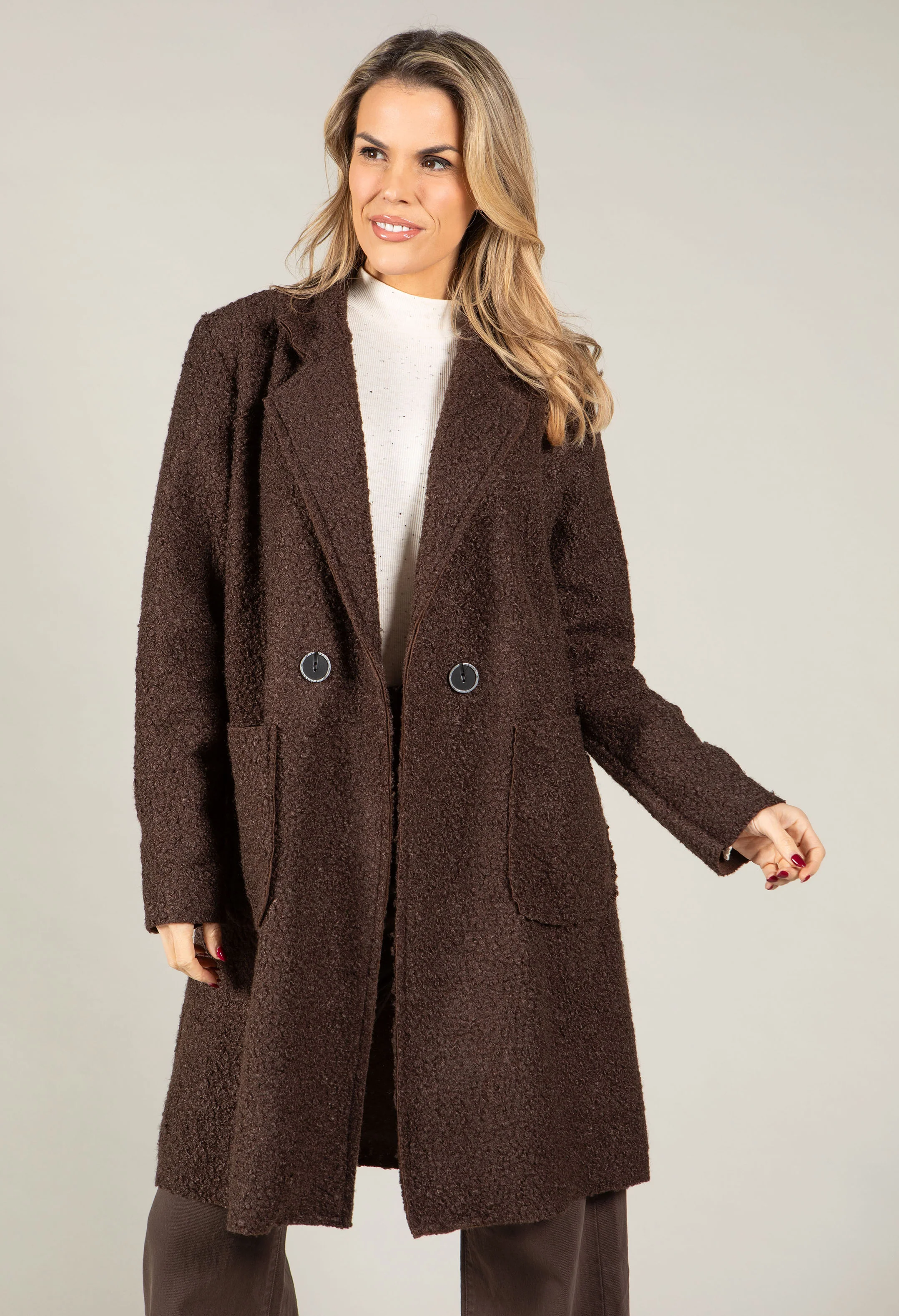 Soft Boucle Trench Coat - Image 18